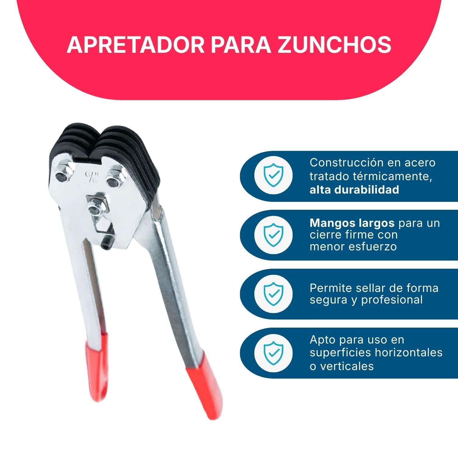 Zuncho Plástico PET 1/2" 12mm*0,5mm*2.400m + Kit Enzunchador-2