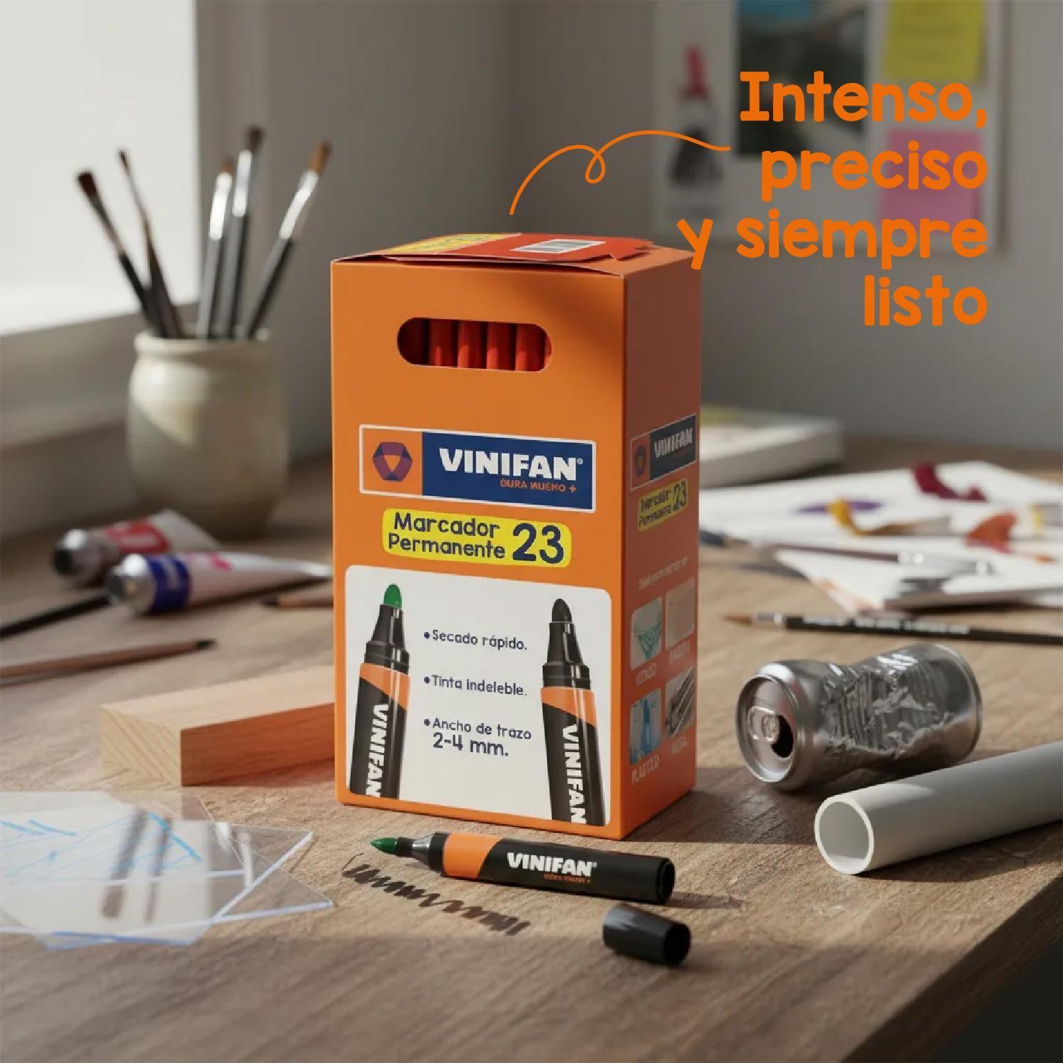 Plumón Permanente Vinifan - Caja 12 uds-2