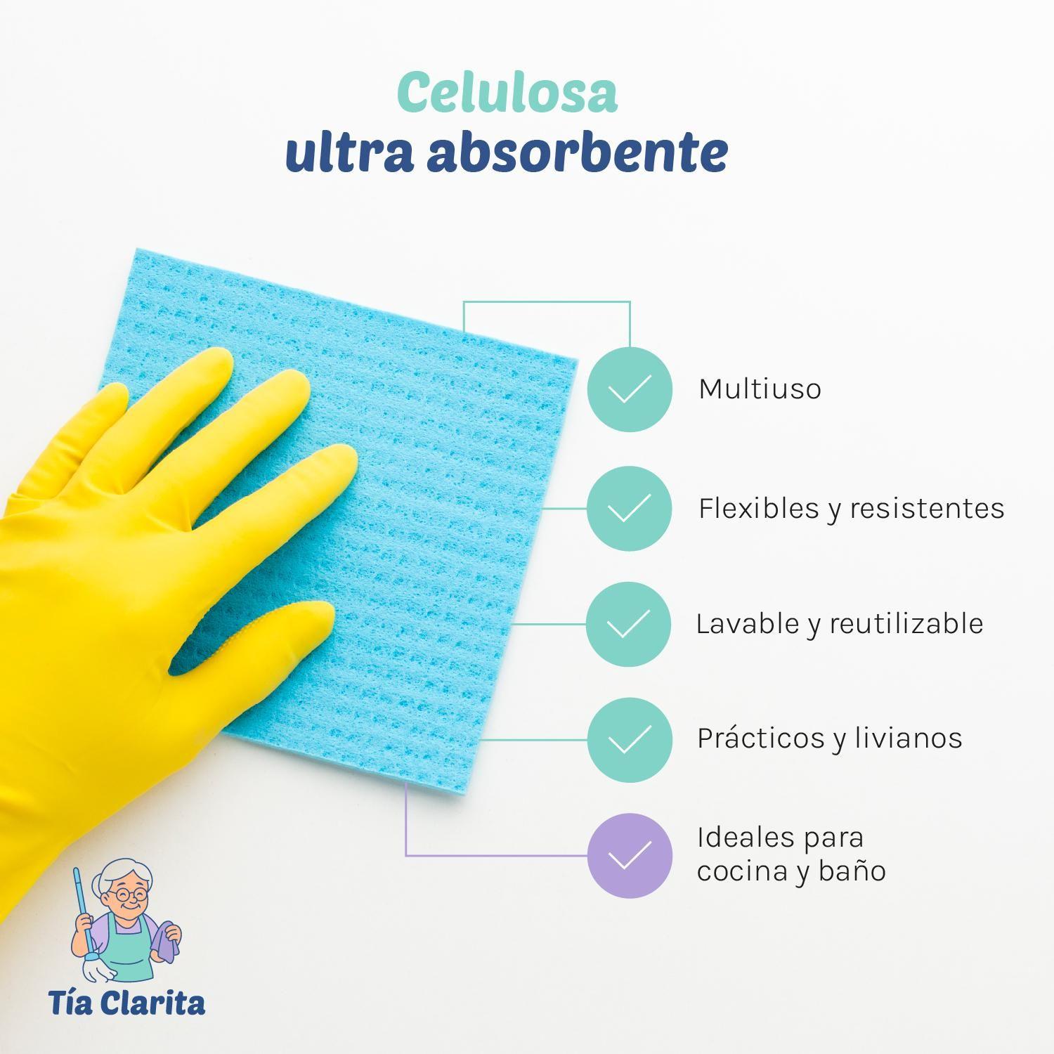Paño Esponja Multicolor 18*20 Tía Clarita – Caja 100*3 uds-2