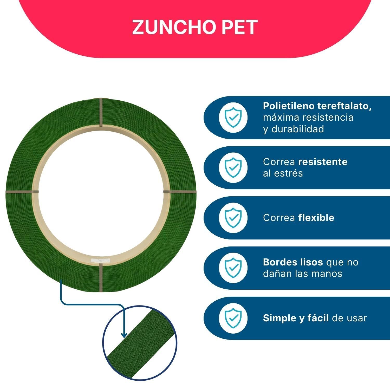 Zuncho Plástico PET 1/2" 12mm*0,5mm*2400m Pack Mayorista 1ud-2