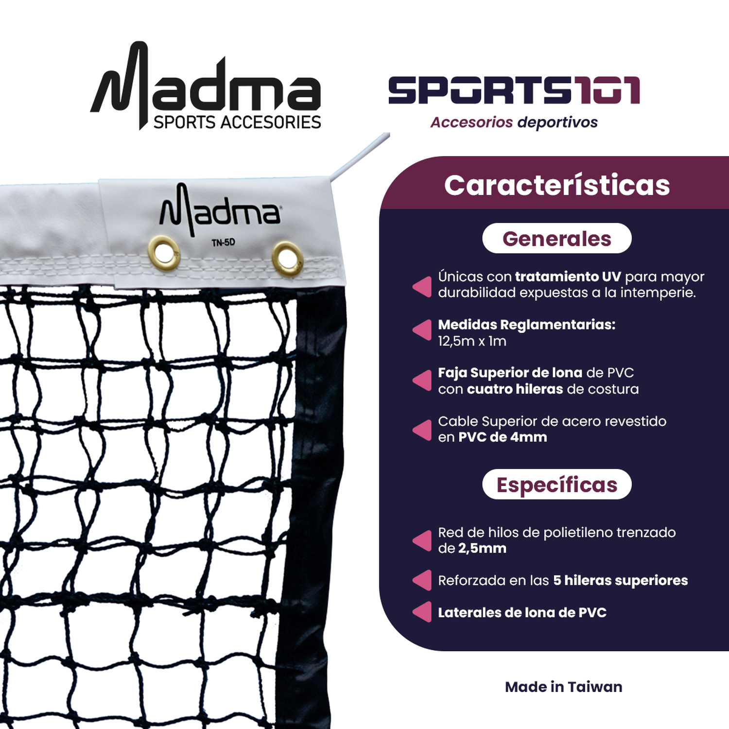 Red de Tenis Madma TN-5D Reforzada-1