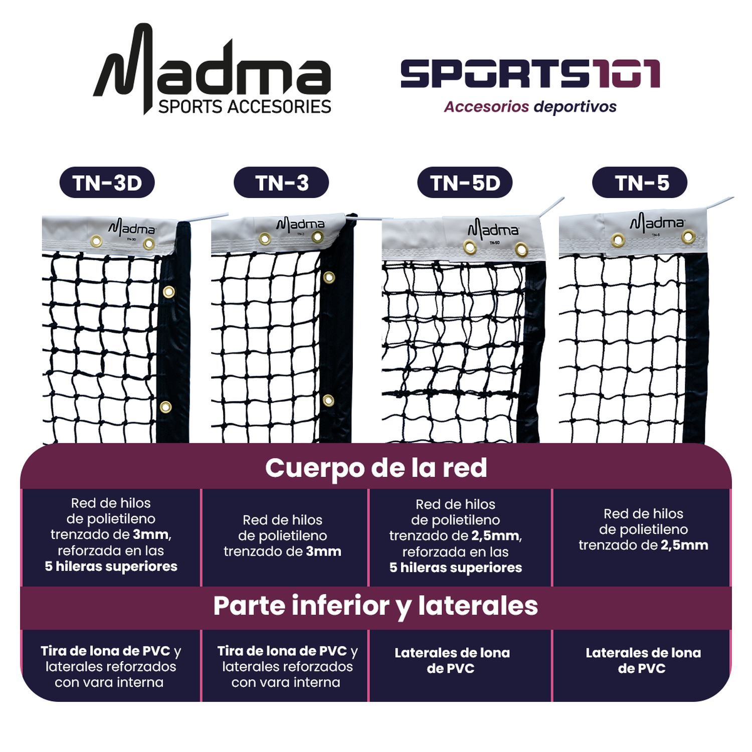 Red de Tenis Madma TN-5D Reforzada-3