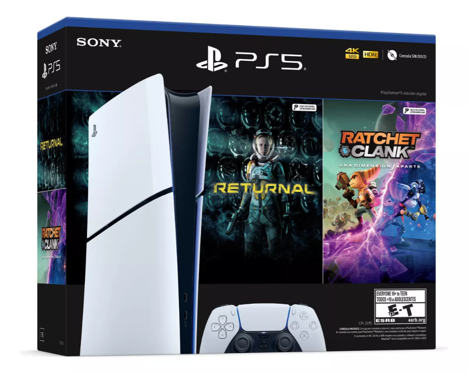 Consola Sony Playstation 5 Ps5 Slim 1tb Edicion Digital Bundle Ratchet & Clank: Rift Apart + Returna-0