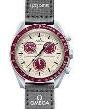 Reloj De Pulsera Omega X Swatch Bioceramic Moonswatch Mission To Pluto De Cuerpo Color Gris-0