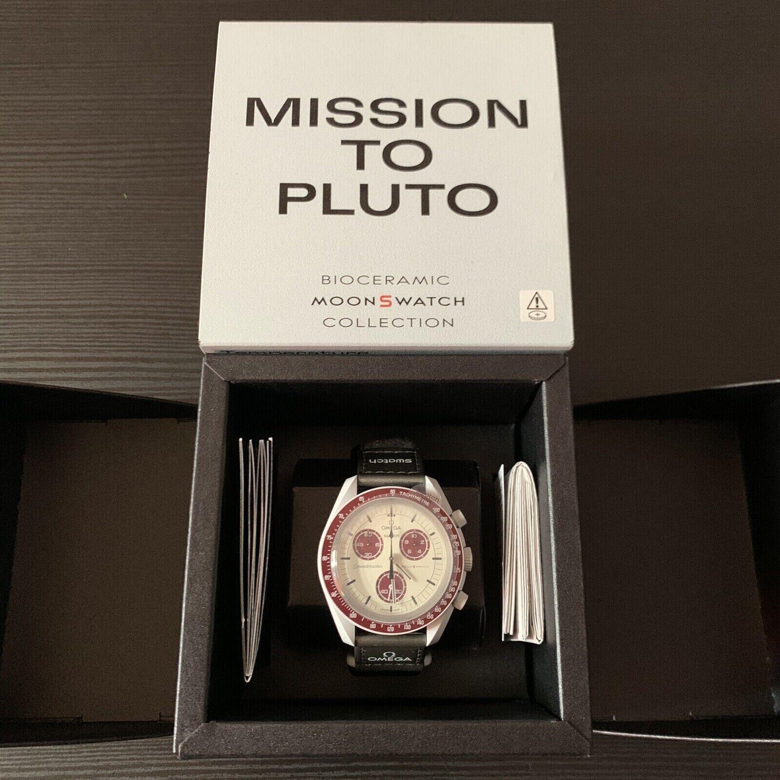 Reloj De Pulsera Omega X Swatch Bioceramic Moonswatch Mission To Pluto De Cuerpo Color Gris-3