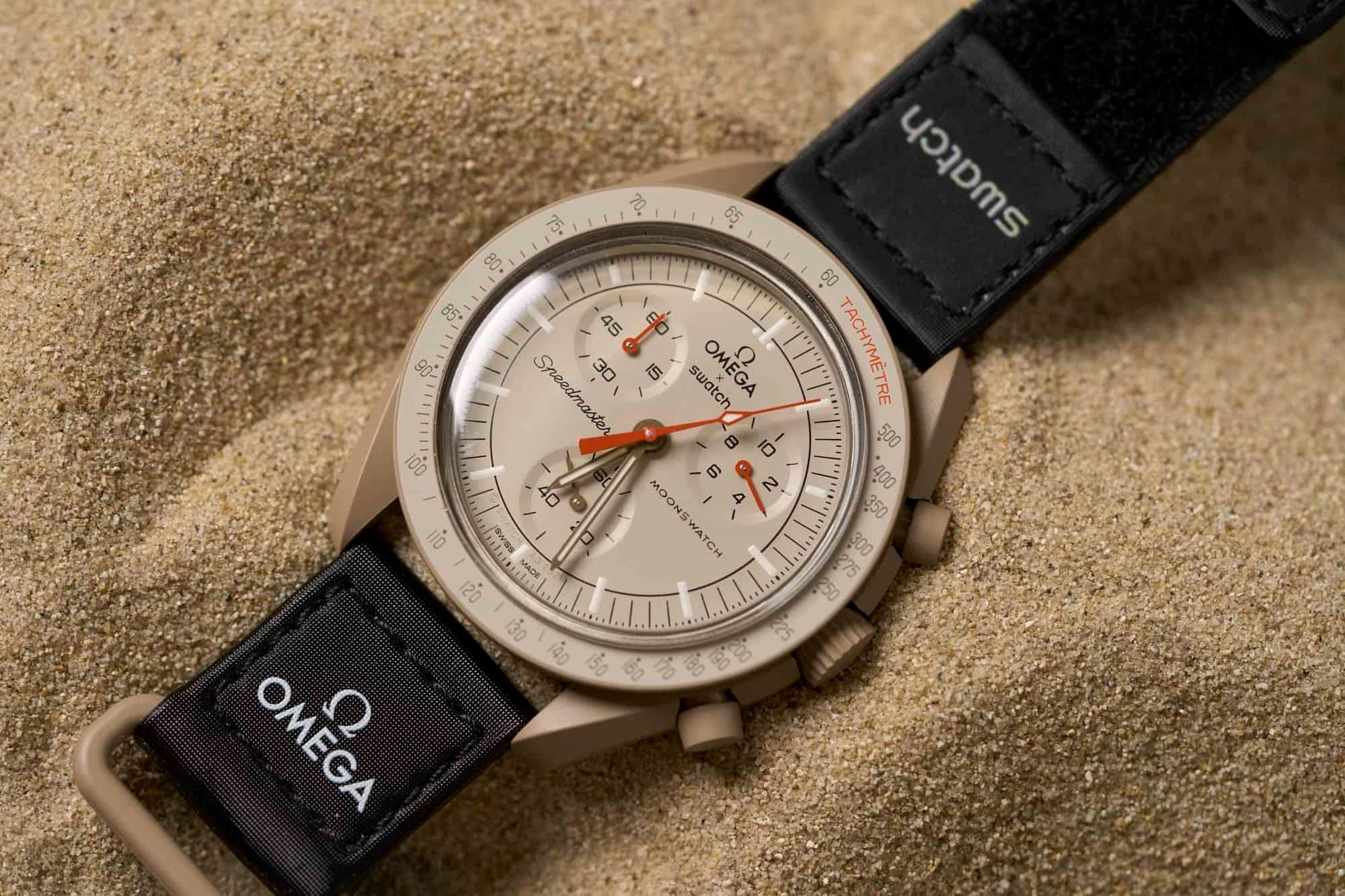 Reloj De Pulsera Omega X Swatch Bioceramic Moonswatch Collection Mission To Jupiter De Cuerpo Color -1