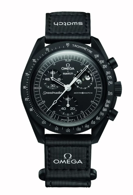 Reloj Omega Swatch Snoopy Moonswatch Mission Moonphase Black-0
