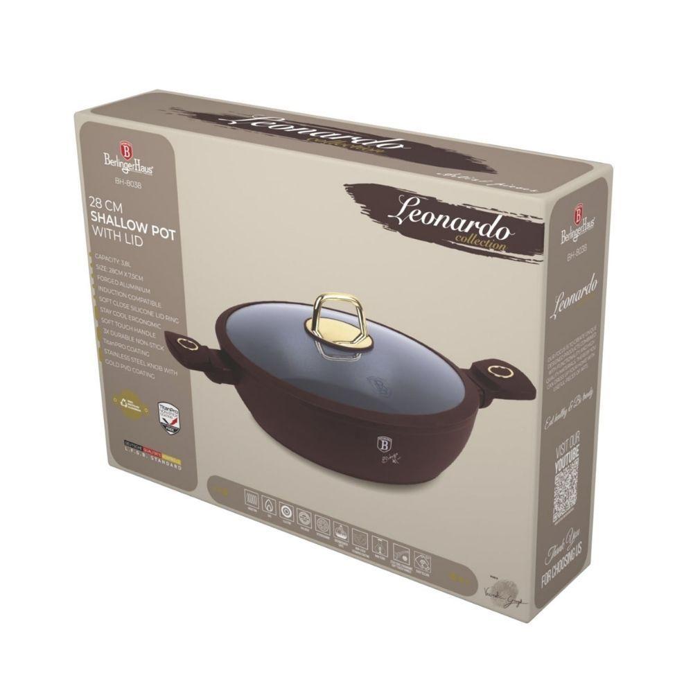 OLLA CON TAPA 2 PZS 28 CM COLECCION LEONARDO ANTIADHERENTE-2