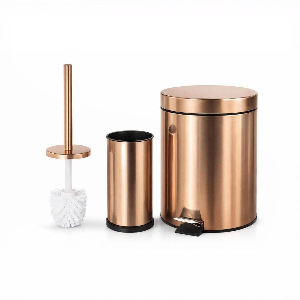 SET DE BASURERO METALICO MAS CEPILLO 3L-0