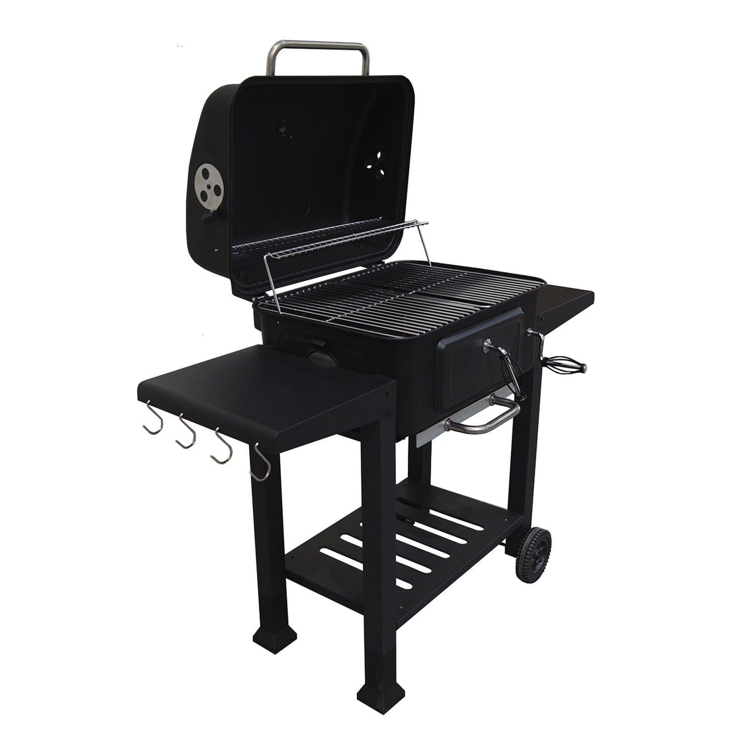 PARRILLA A CARBON BLACK LINE CON TAPA Y RUEDAS FT01 015 2-2