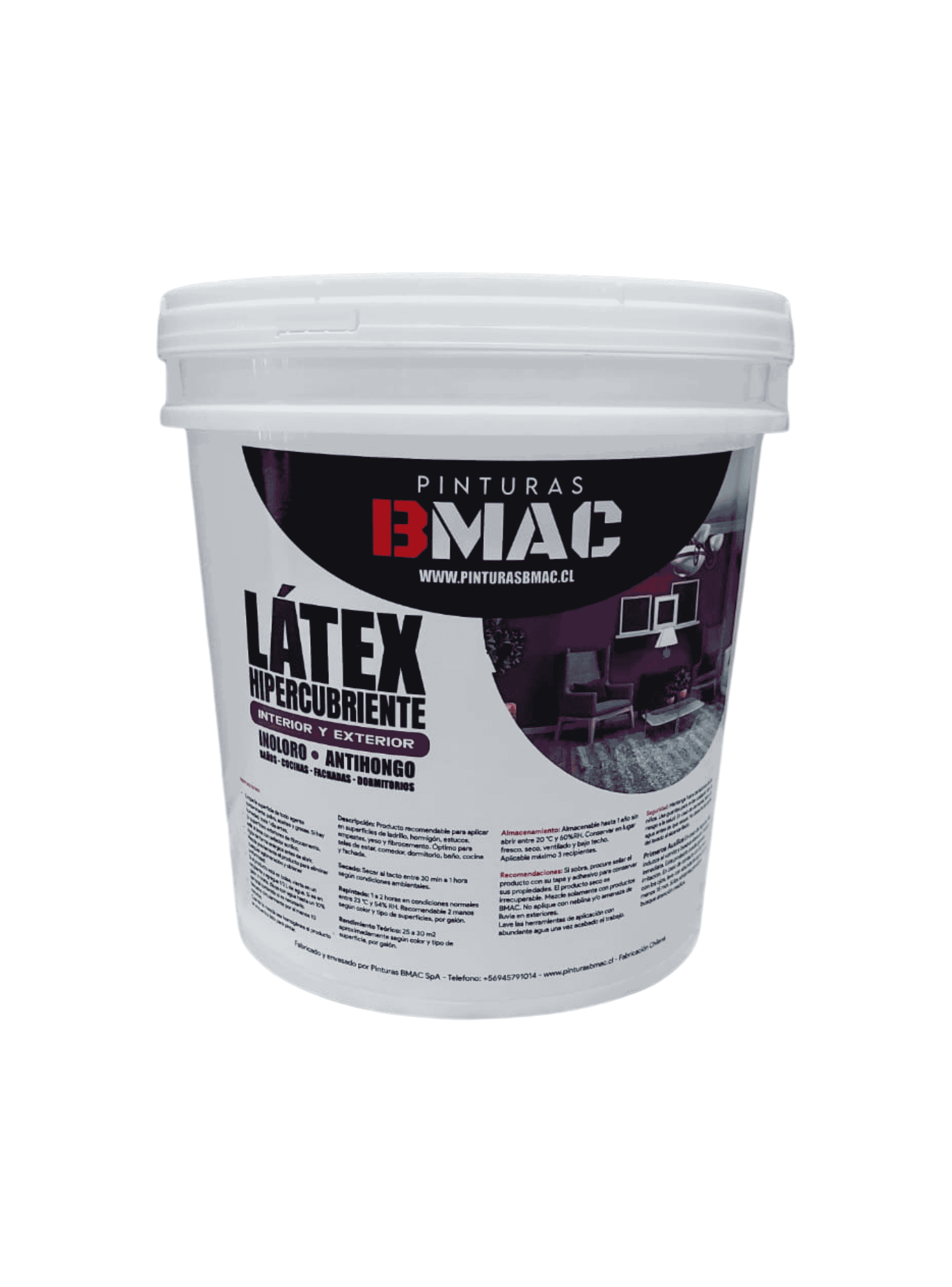 Látex Extracubriente Blanco Tineta 10 Litros BMAC-1
