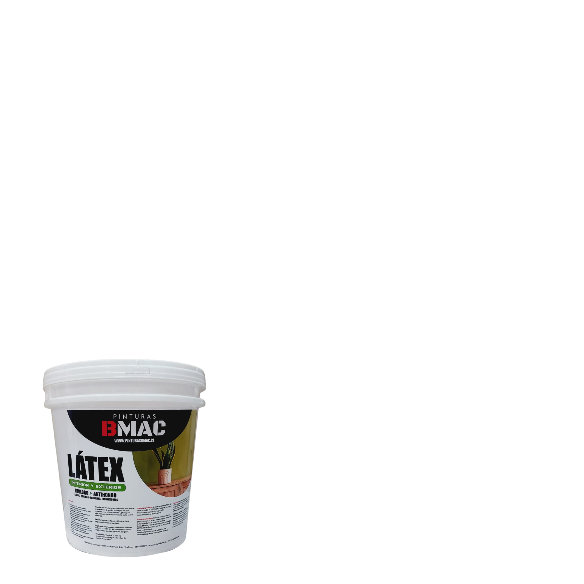 Látex Interior y Exterior Blanco Tineta 10 Litros BMAC-0