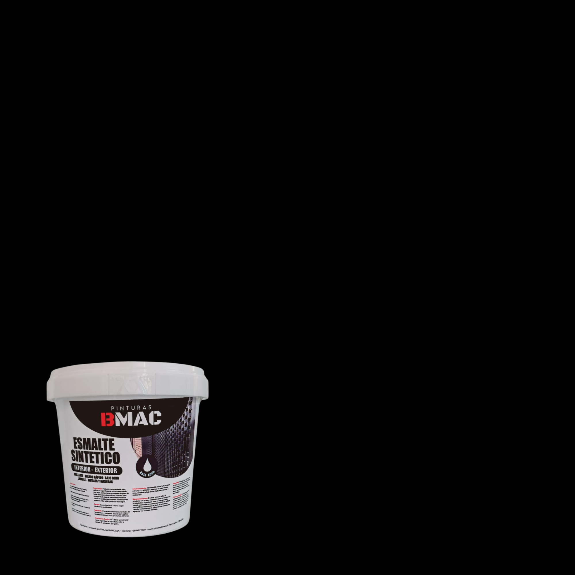 Esmalte Sintético Negro Brillante 1 Litro BMAC-1