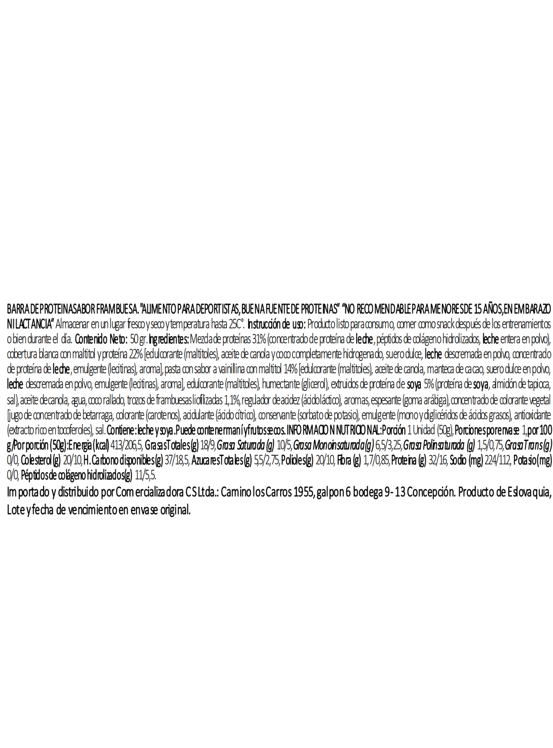 Caja Barras de Proteina GAMS 50g x 24ud Raspberry-2