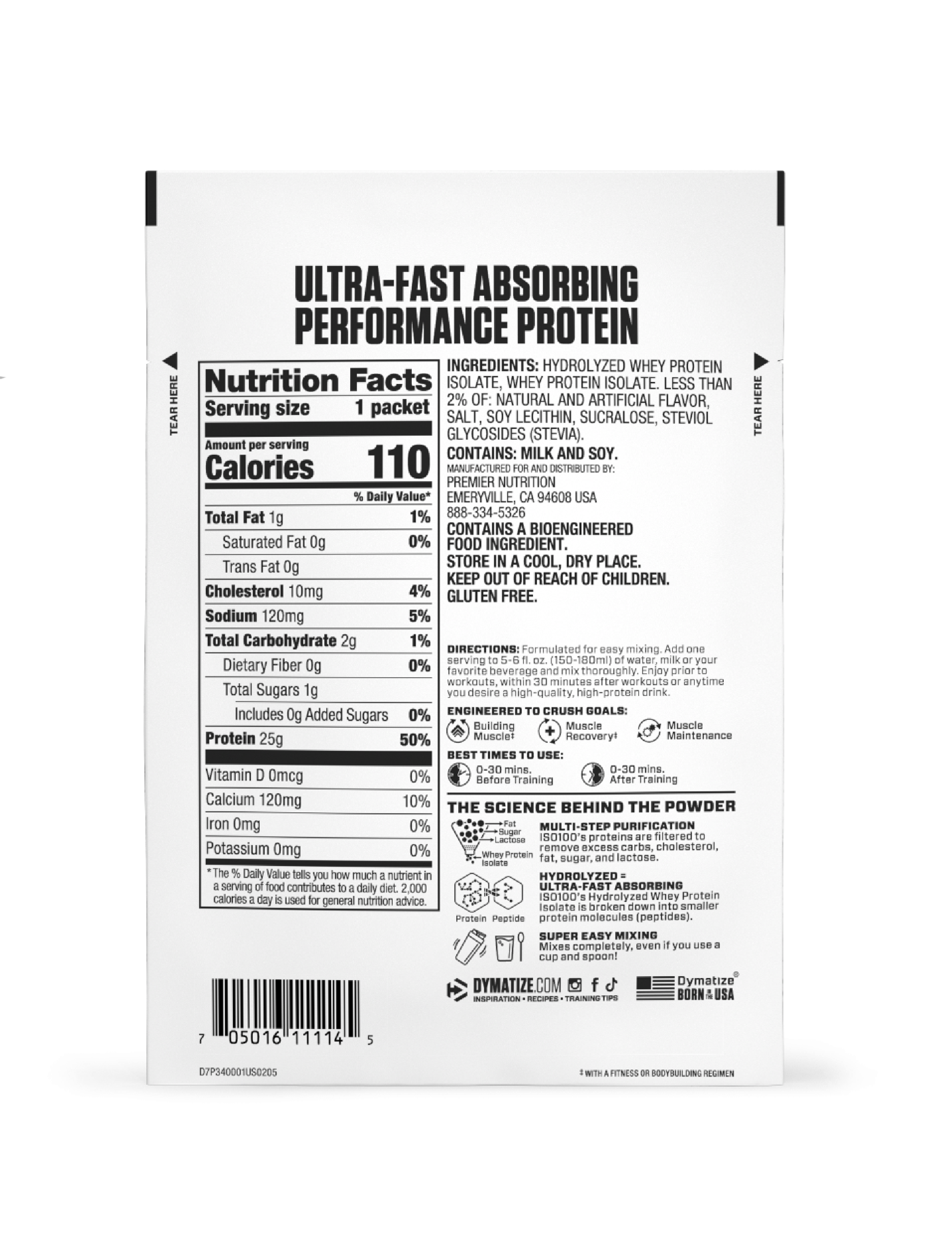 Sachet Proteina ISO 100 Gourmet Vanilla 1 Servicio-1