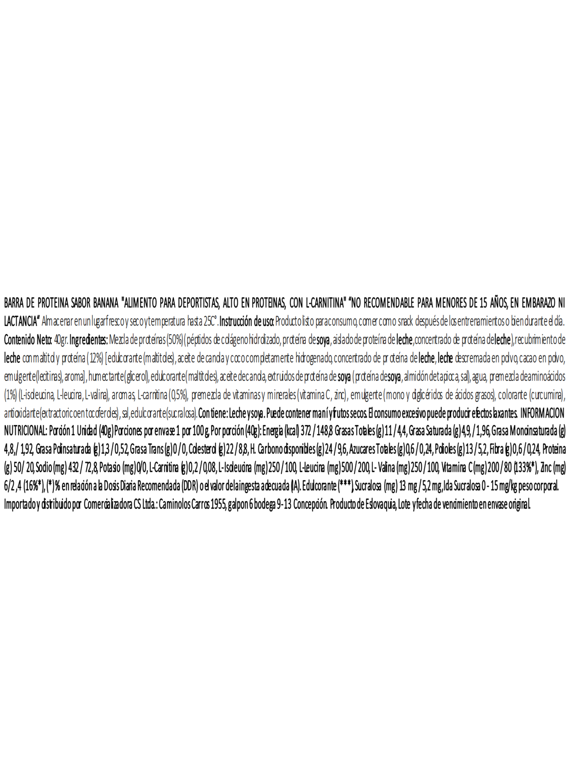 Barra de Proteina GAMS 50% 40 g Banana -2