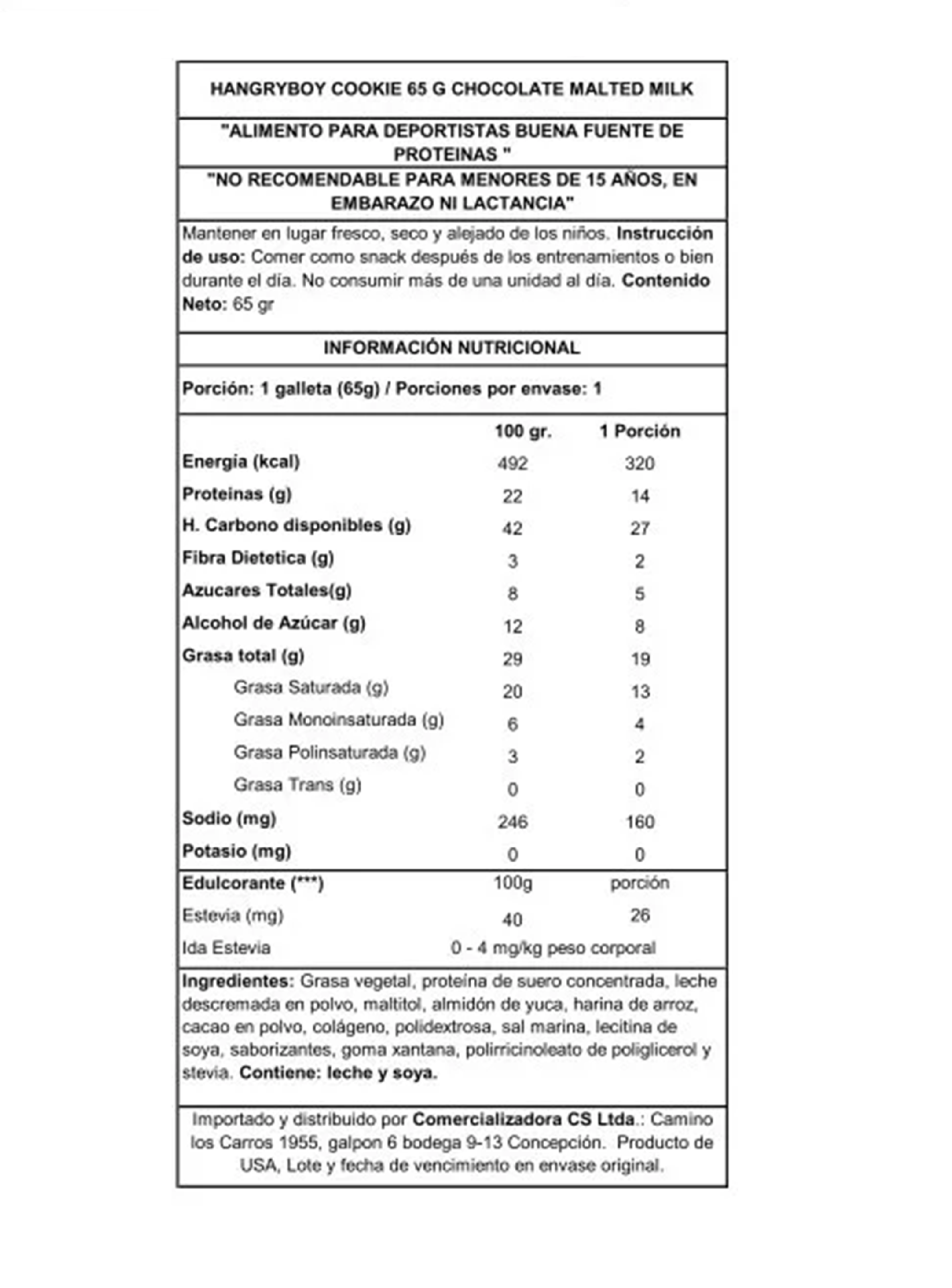 Caja Alfajores Proteicos 12 Ud X 65 G Chocolate Malted Milk -2