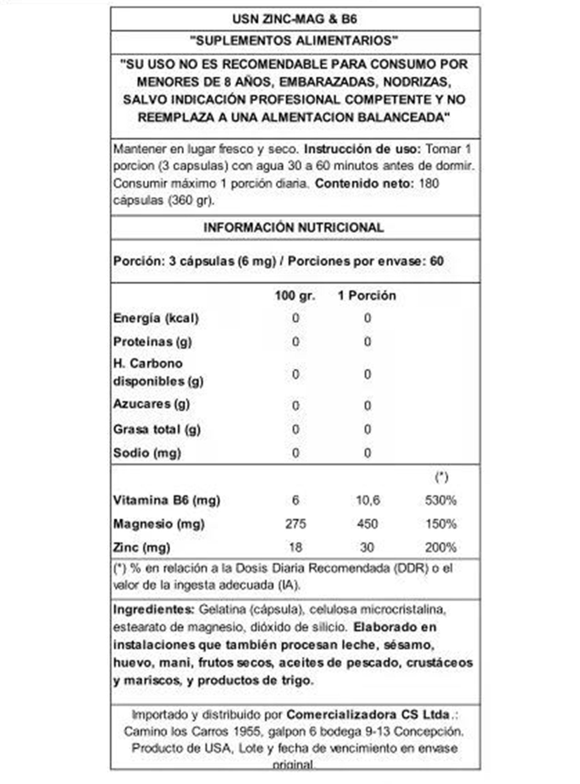 Usn Pro Hormonal Zma 180 Caps -2