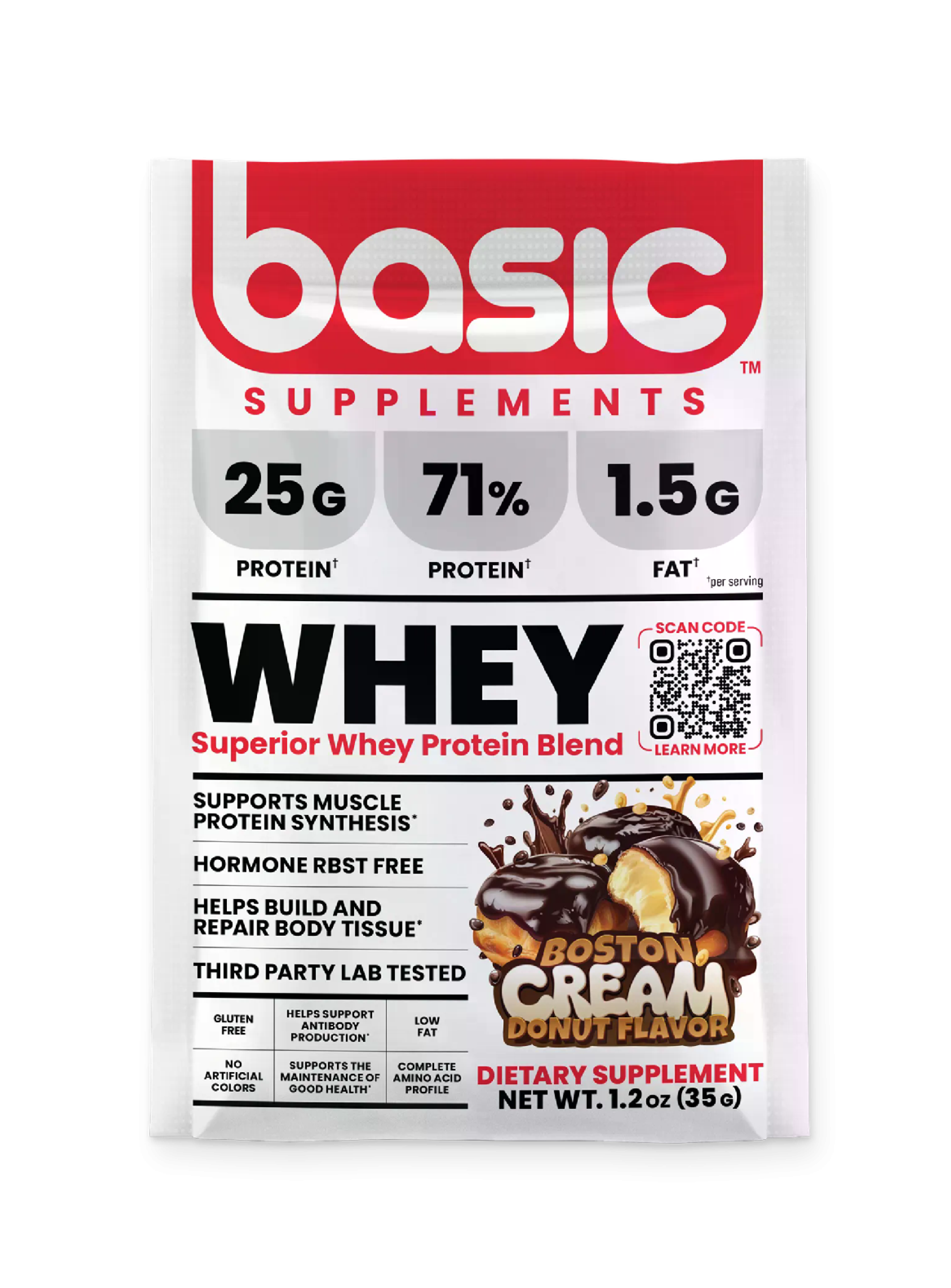 Sachet Proteina BASIC Whey Boston Cream 1 Servicio-0