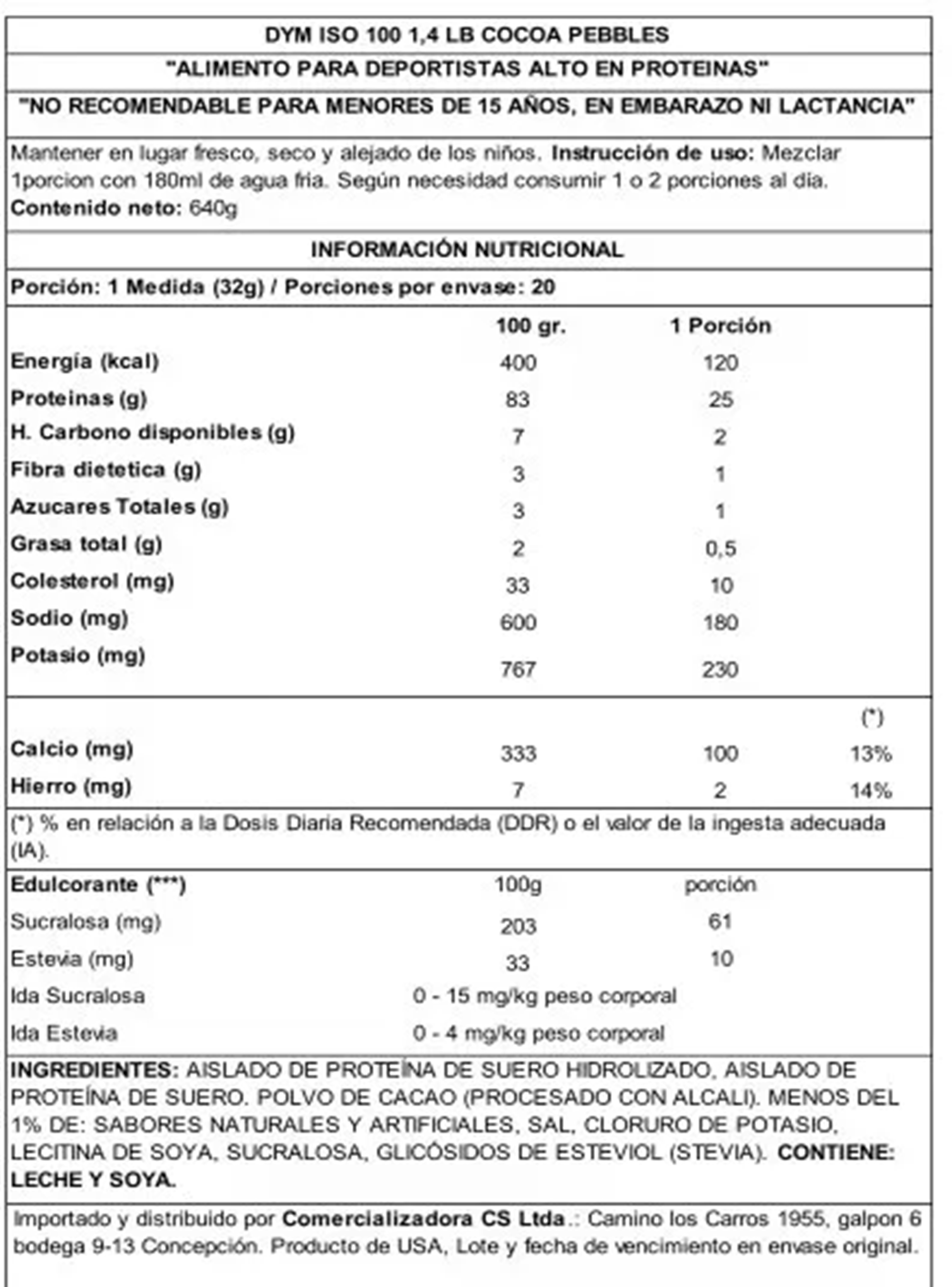 Proteina ISO 100 1.4 Lb Cocoa Pebbles -1