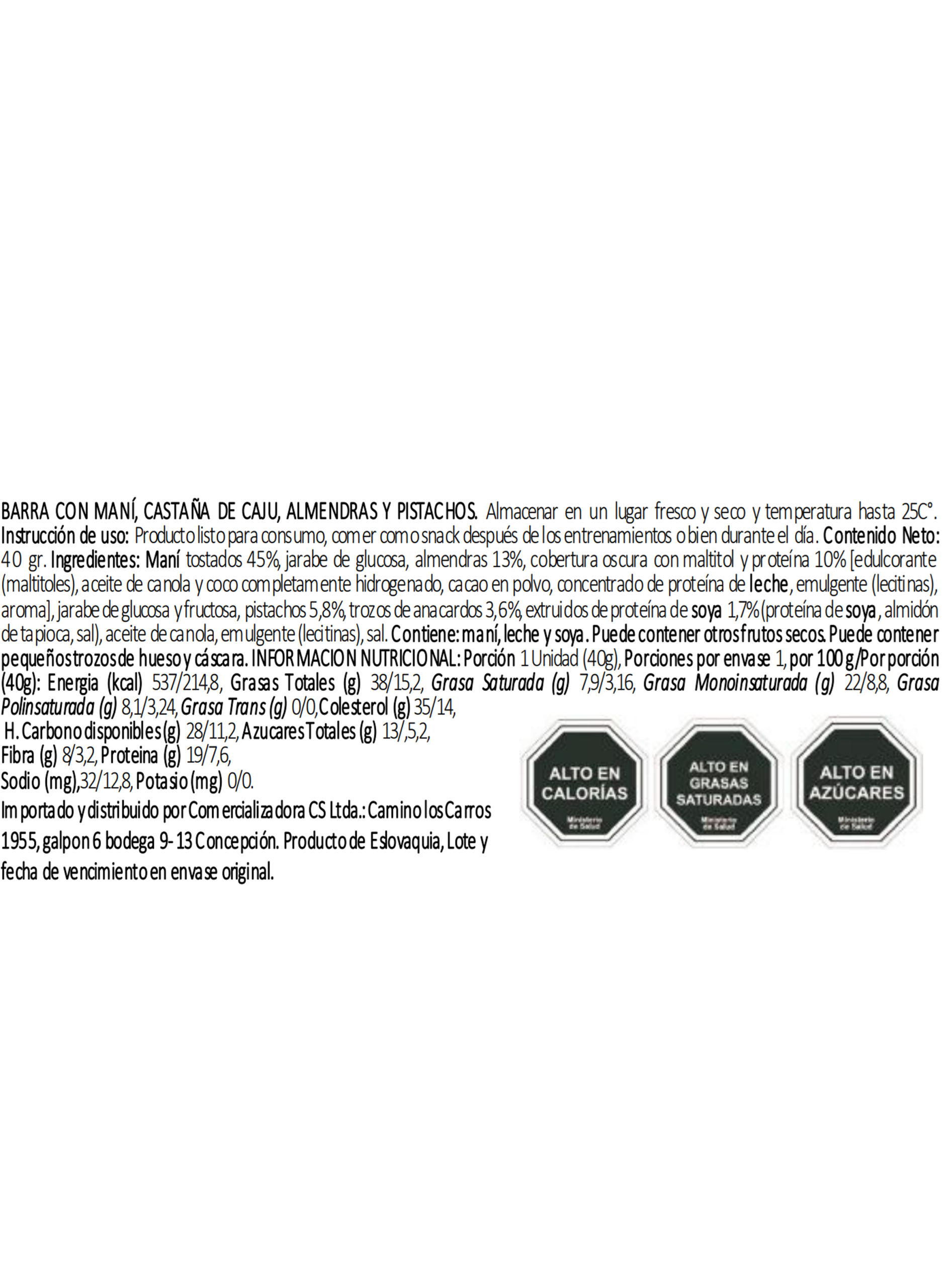 Barra de Proteina GAMS 4 Nuts 40 g Nuts -2