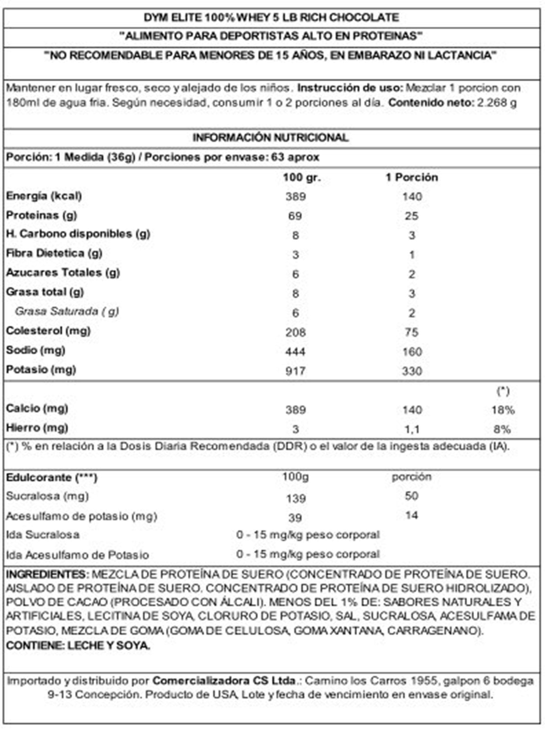 Dymatize Proteina Elite 100% Whey 5 Lb Rich Chocolate-1
