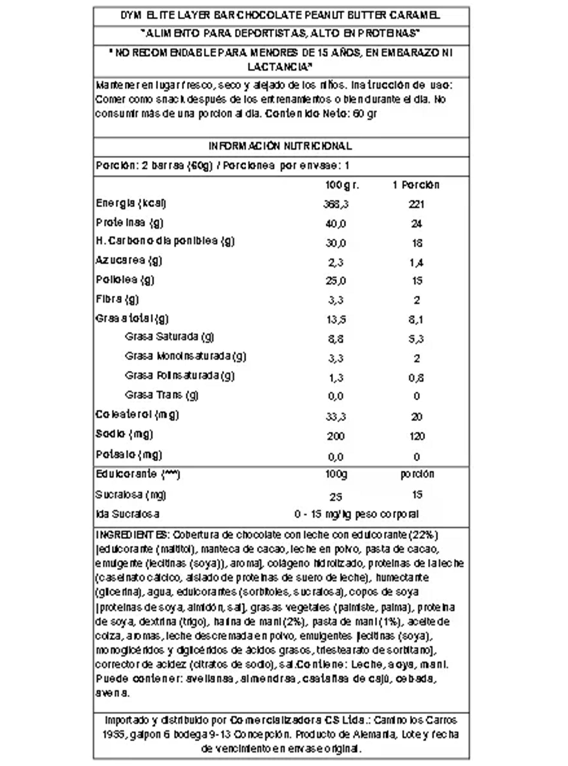 Caja Barra Proteina Elite Layer 18 ud X 60 G Chocolate Peanut Butter And Caramel-2