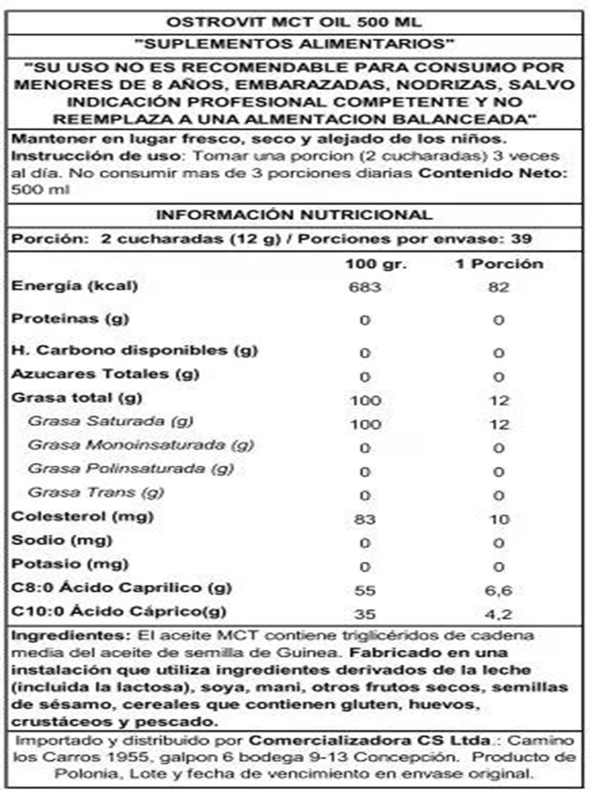 Aceite Mct Oil 500 Ml -1