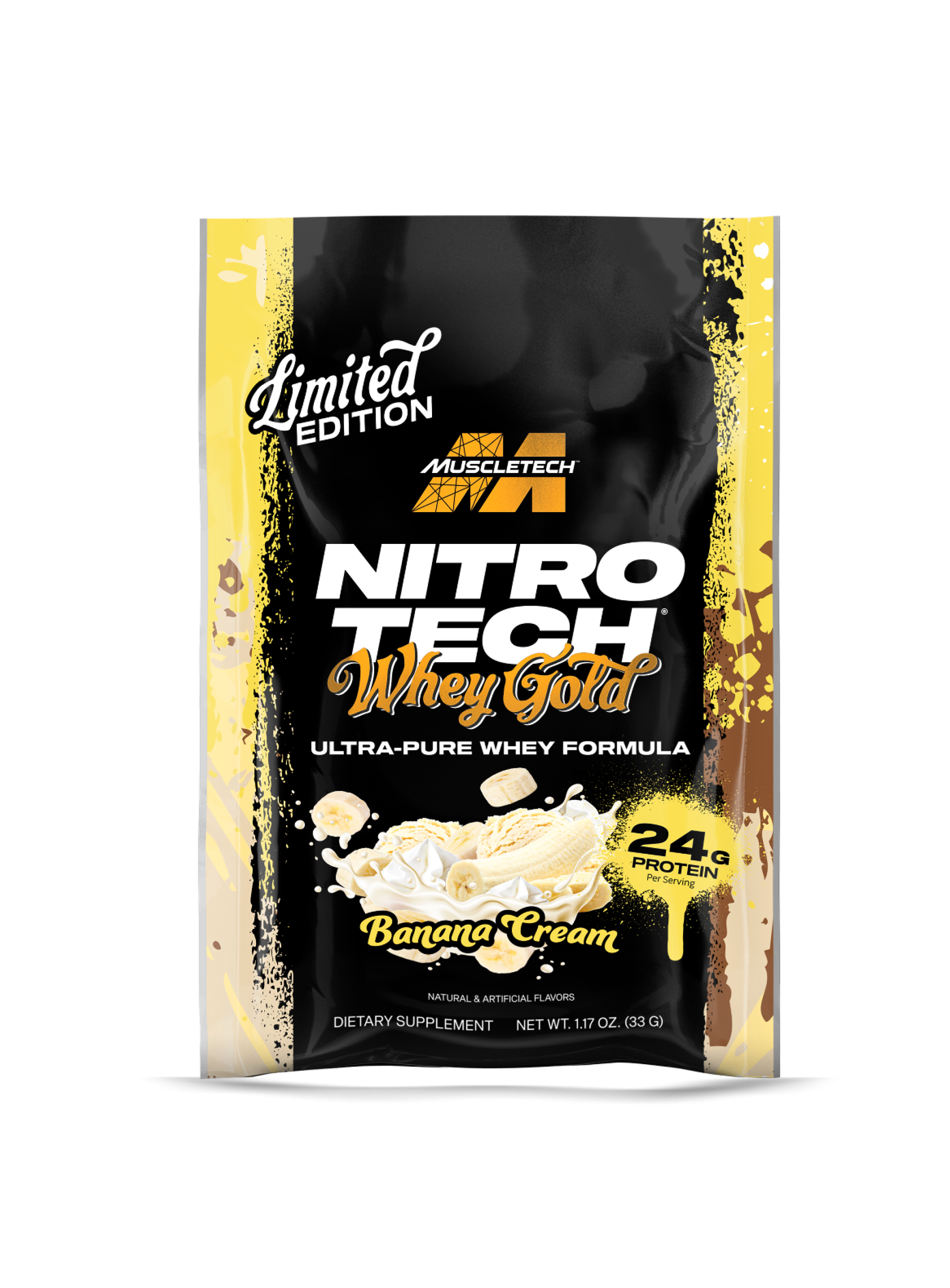 Sachet Proteina Nitro Tech Whey Gold  Banana Cream 1 Servicio-0