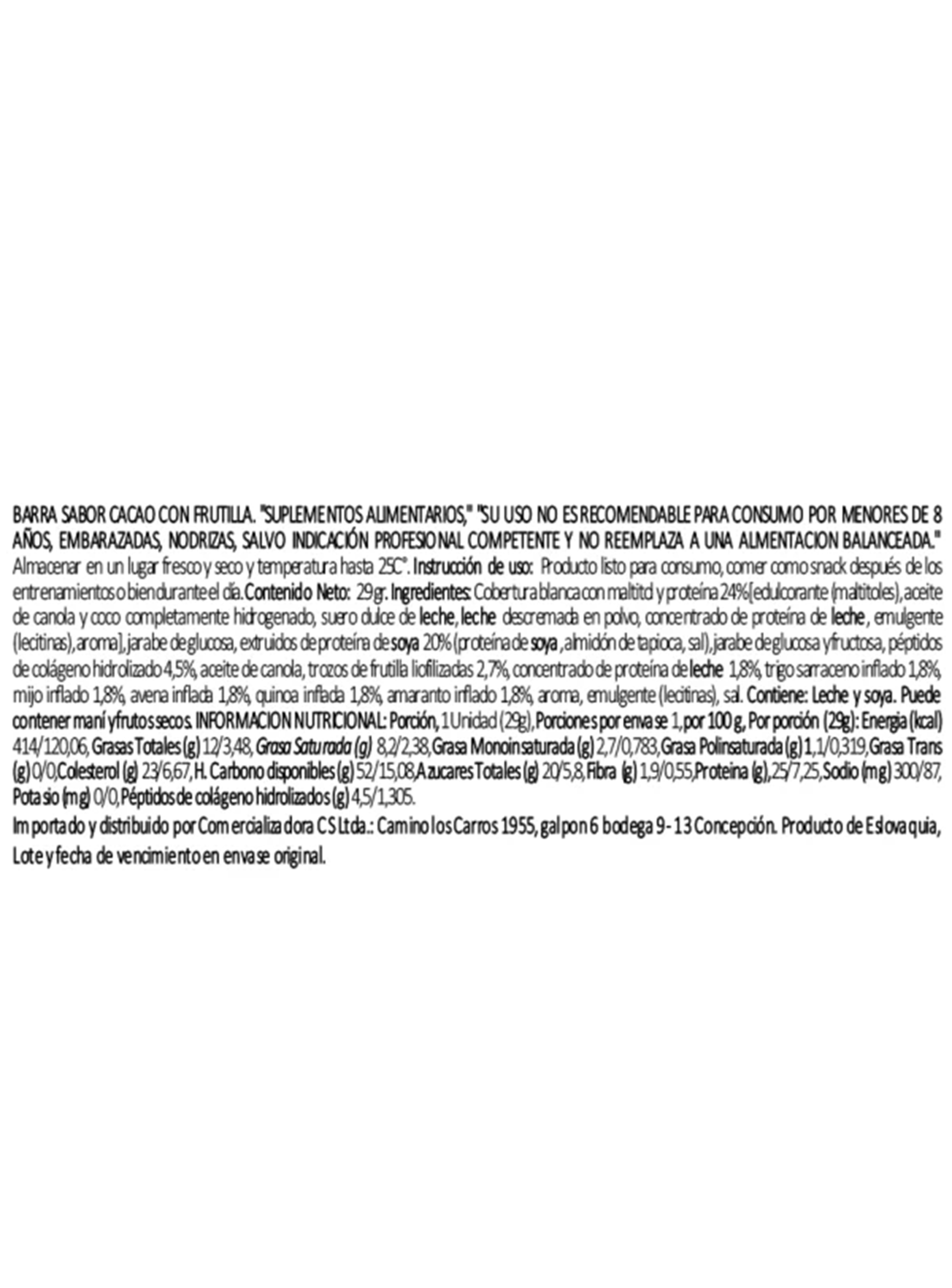 Barra de Proteina GAMS Cereal 29 g Strawberry -2