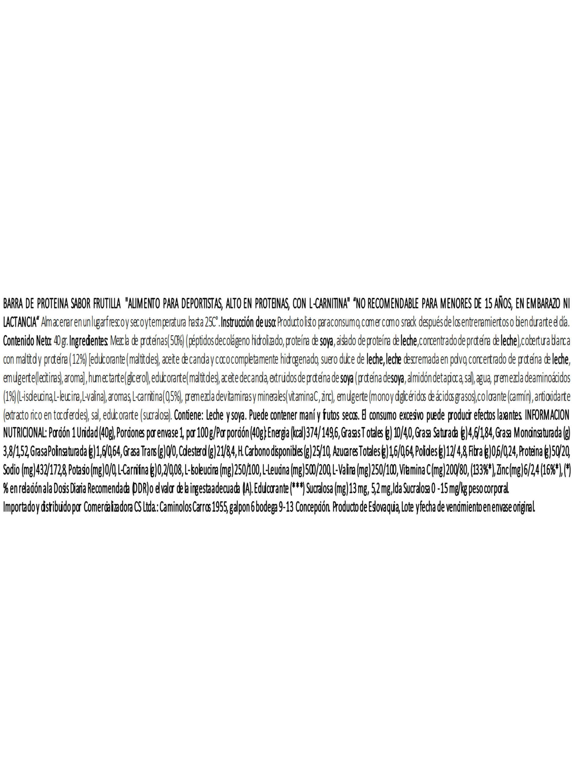 Barra de Proteina GAMS 50% 40 g Strawberry -2