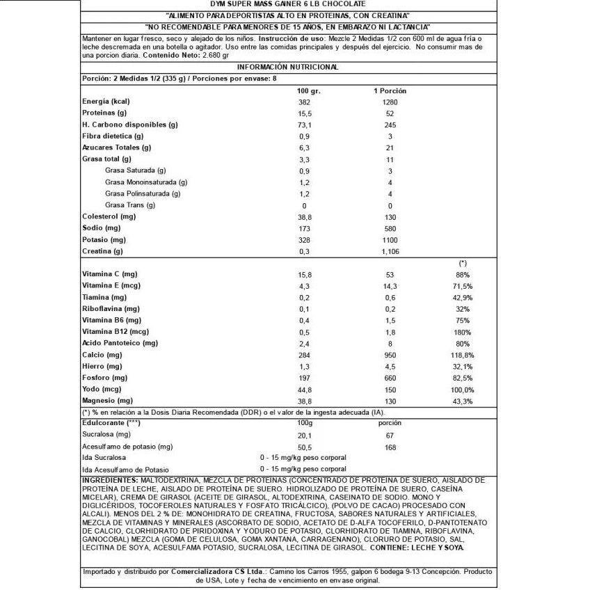 Dymatize Gainer Super Mass 6 Lb Rich Chocolate -4