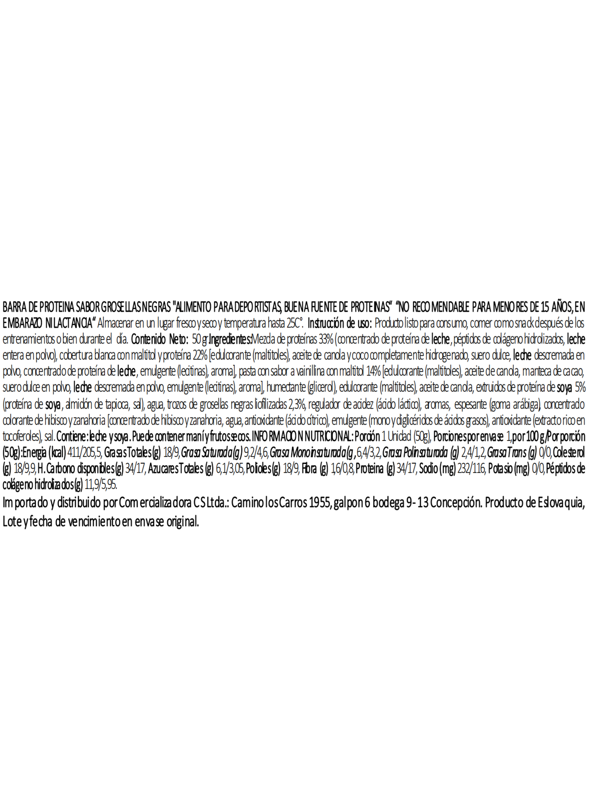 Caja Barras de Proteina GAMS 50g x 24ud Blackcurrant-2