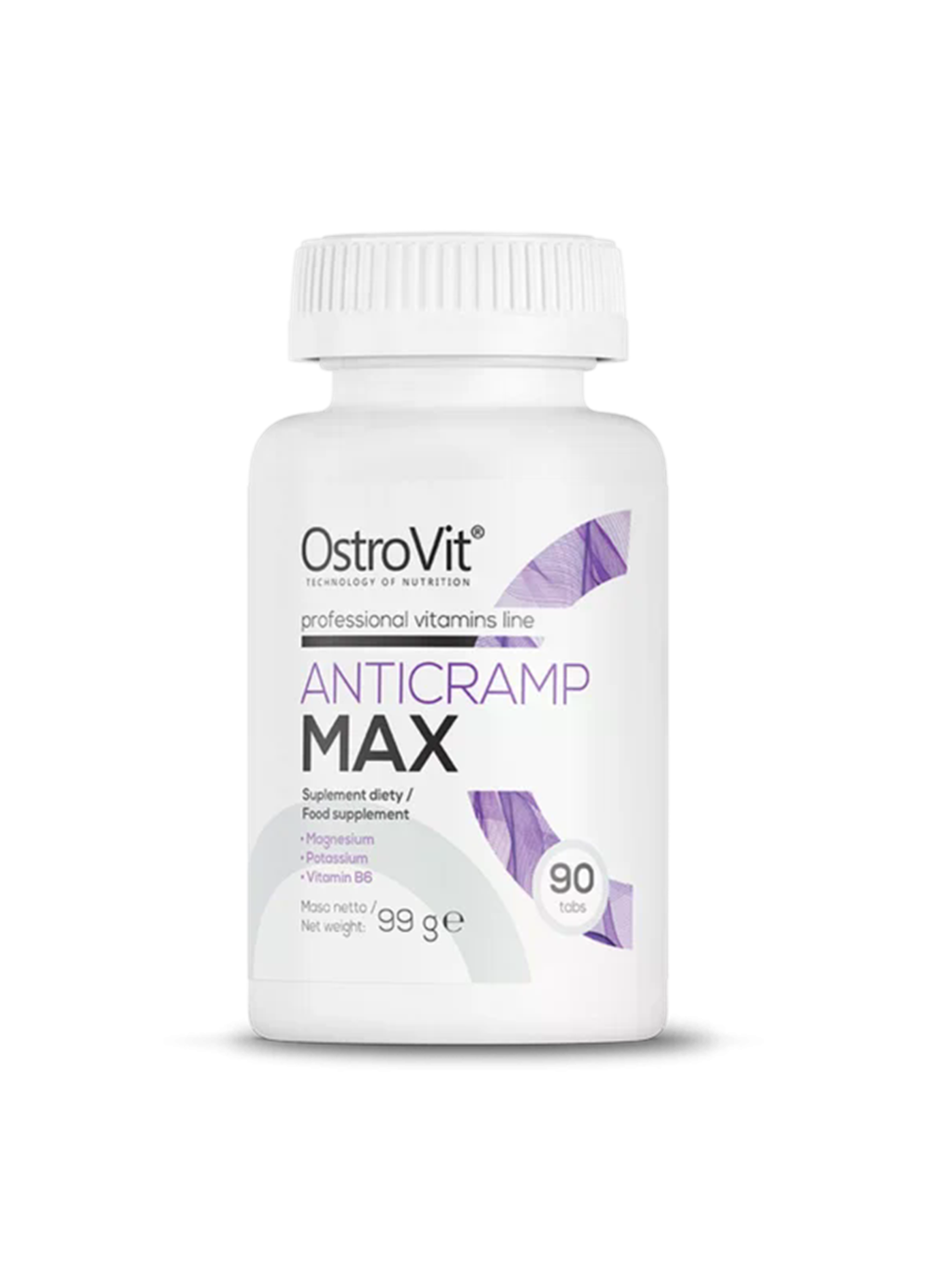 Vitamina Magnesio Potasio B6 Anticramp Max 90 Tabs -0
