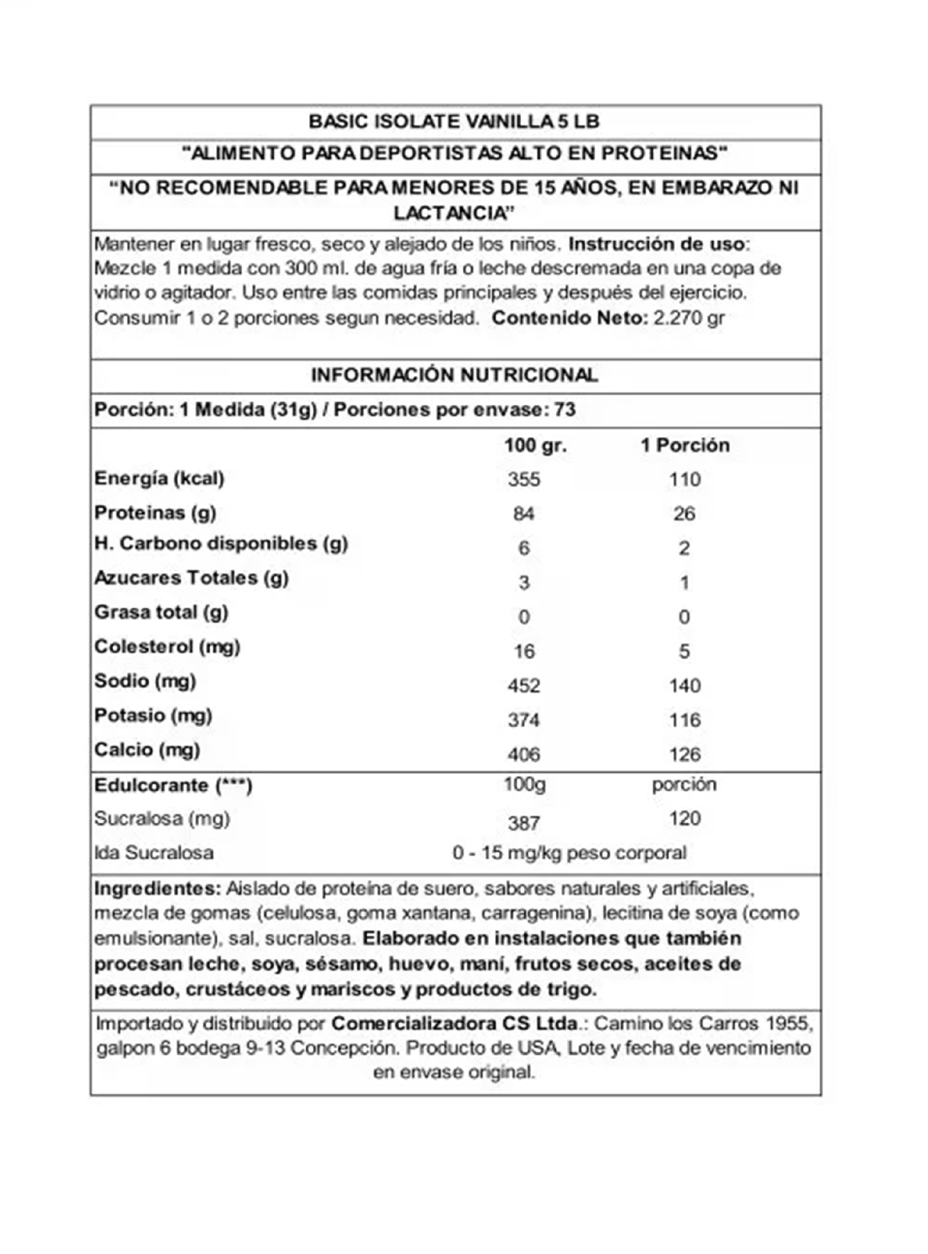 Proteina Isolate 5 Lb Vanilla -1