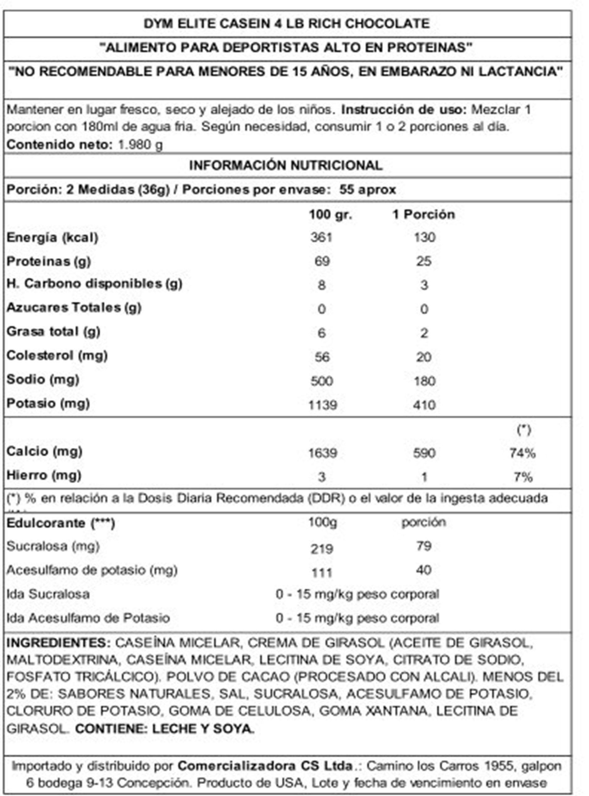 Dymatize Caseina Elite 4 Lb Rich Chocolate-1