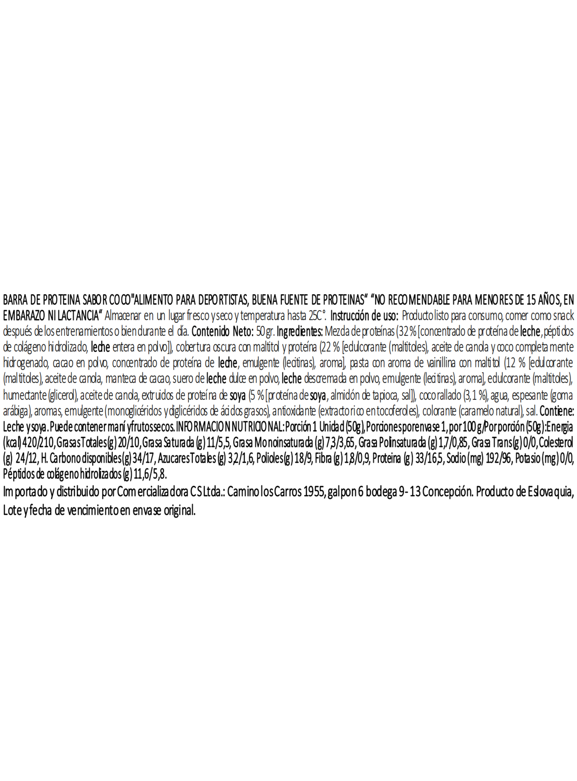 Caja Barras de Proteina GAMS 50g x 24ud Coconut-2