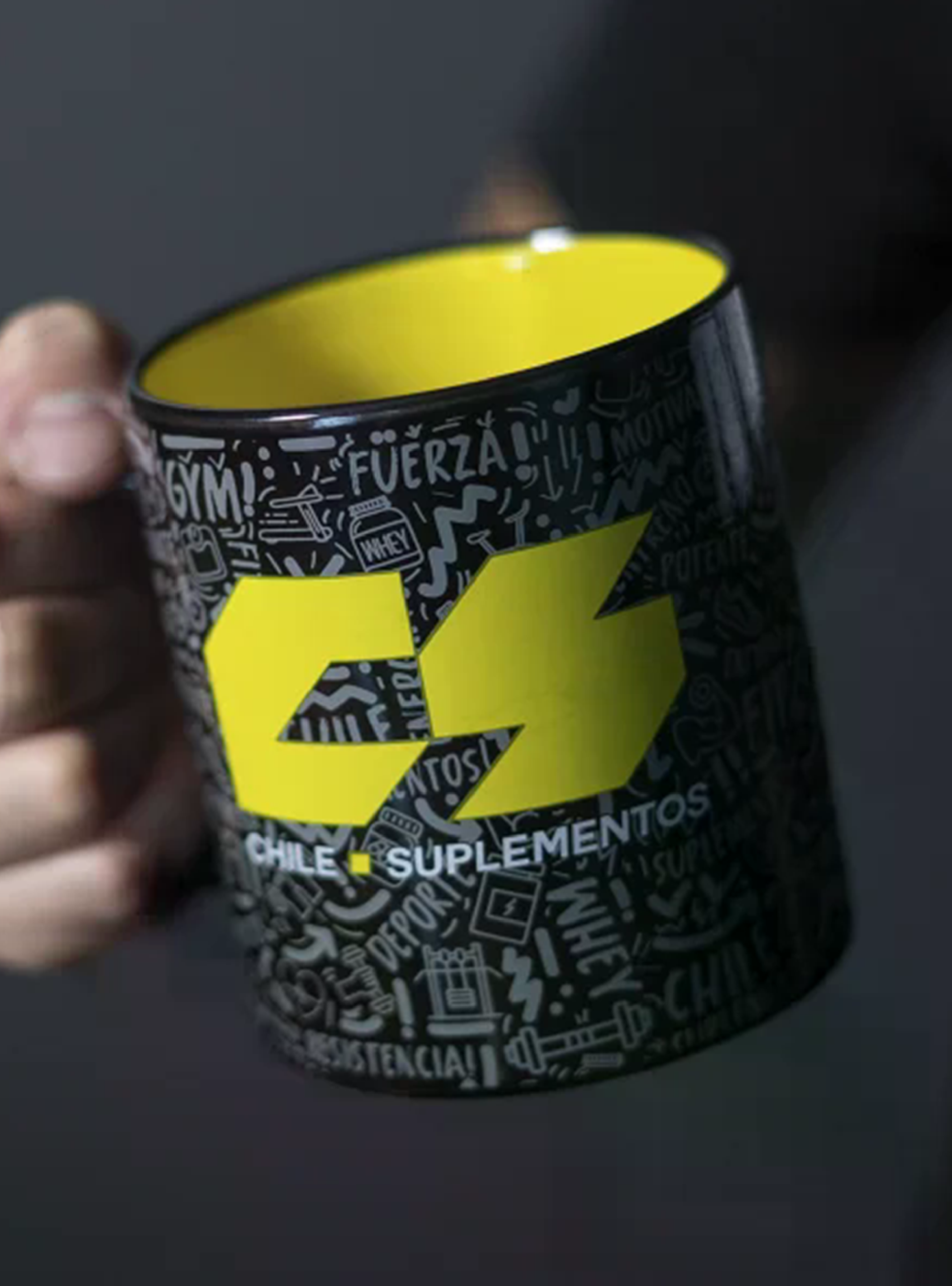 TAZON CERAMICA 600 ML NEGRO CHILE SUPLEMENTOS-1