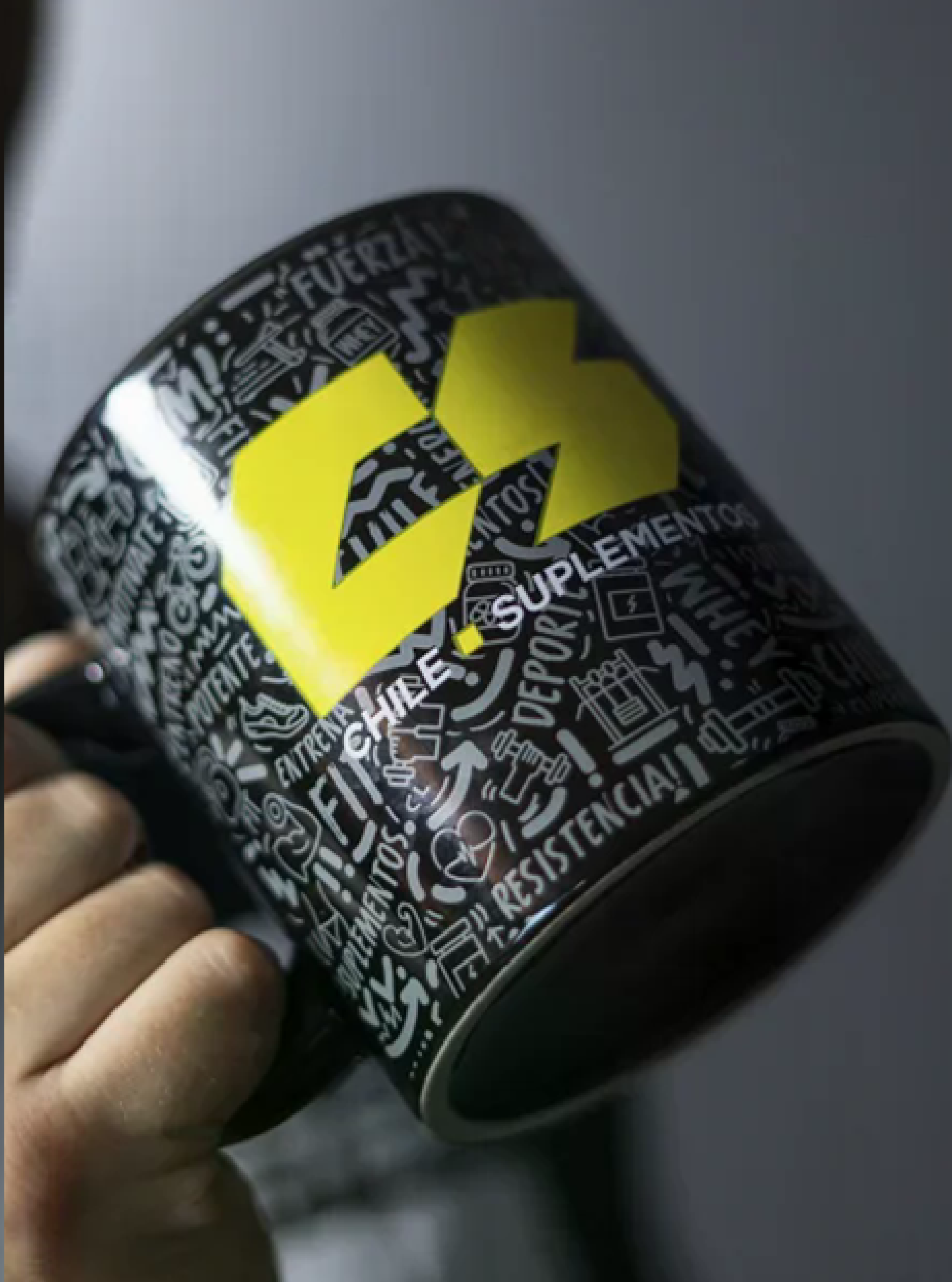 TAZON CERAMICA 600 ML NEGRO CHILE SUPLEMENTOS-2