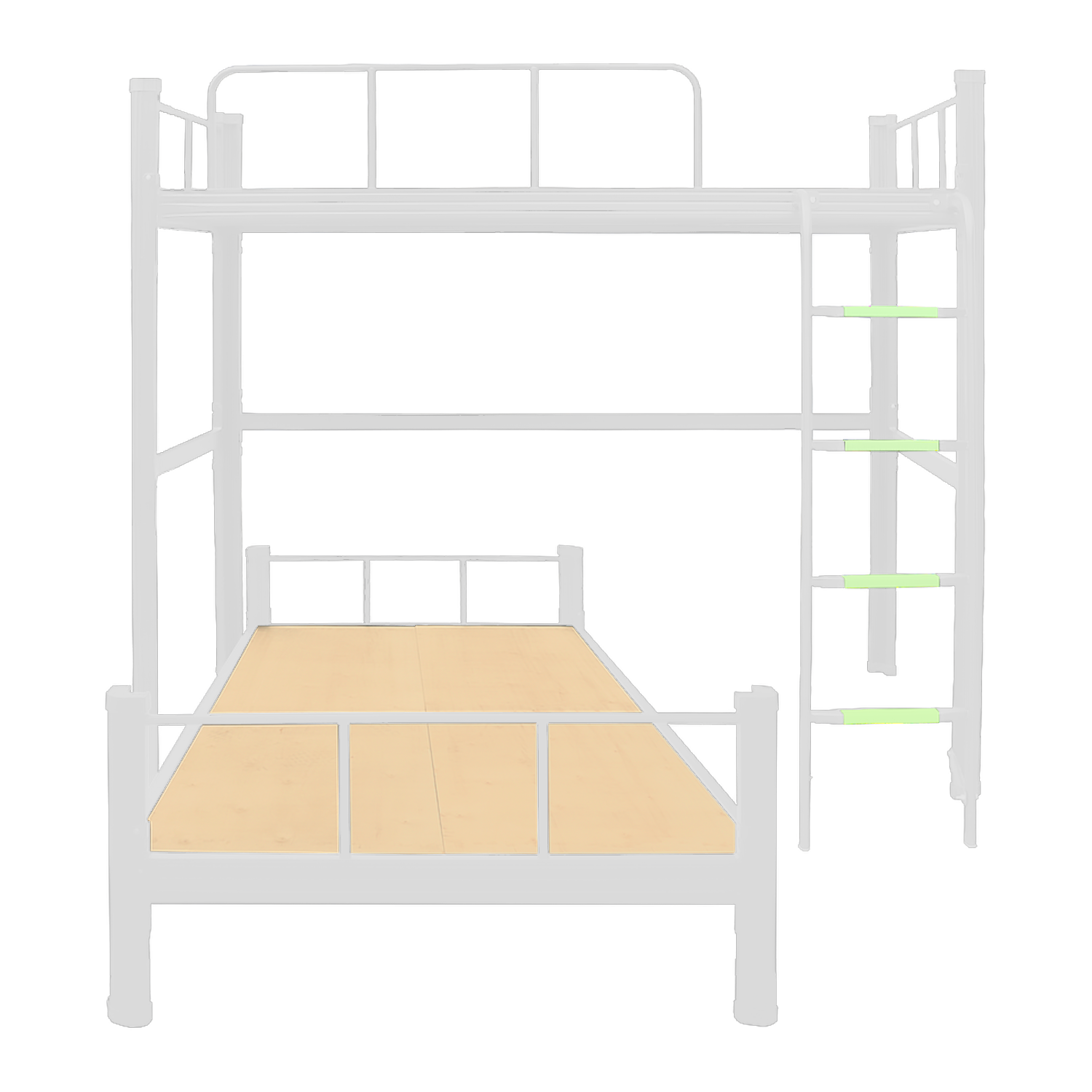 Cama alta + cama baja Strong 1.5 plaza blanco-0
