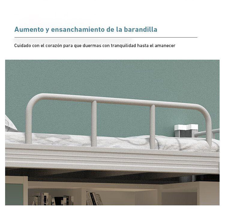 Cama alta + cama baja Strong 1.5 plaza blanco-4