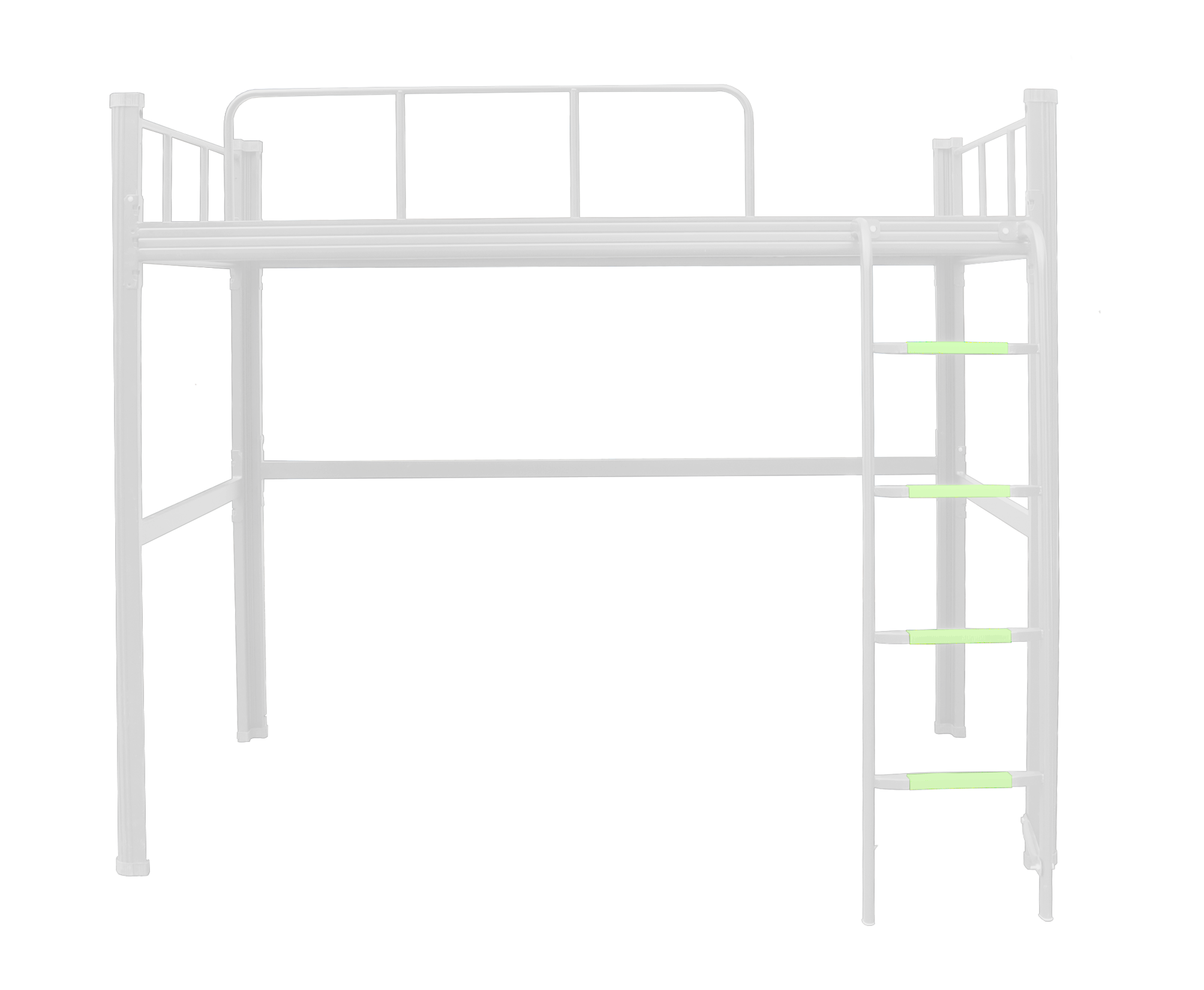 Cama alta Strong 1 plaza blanco-1