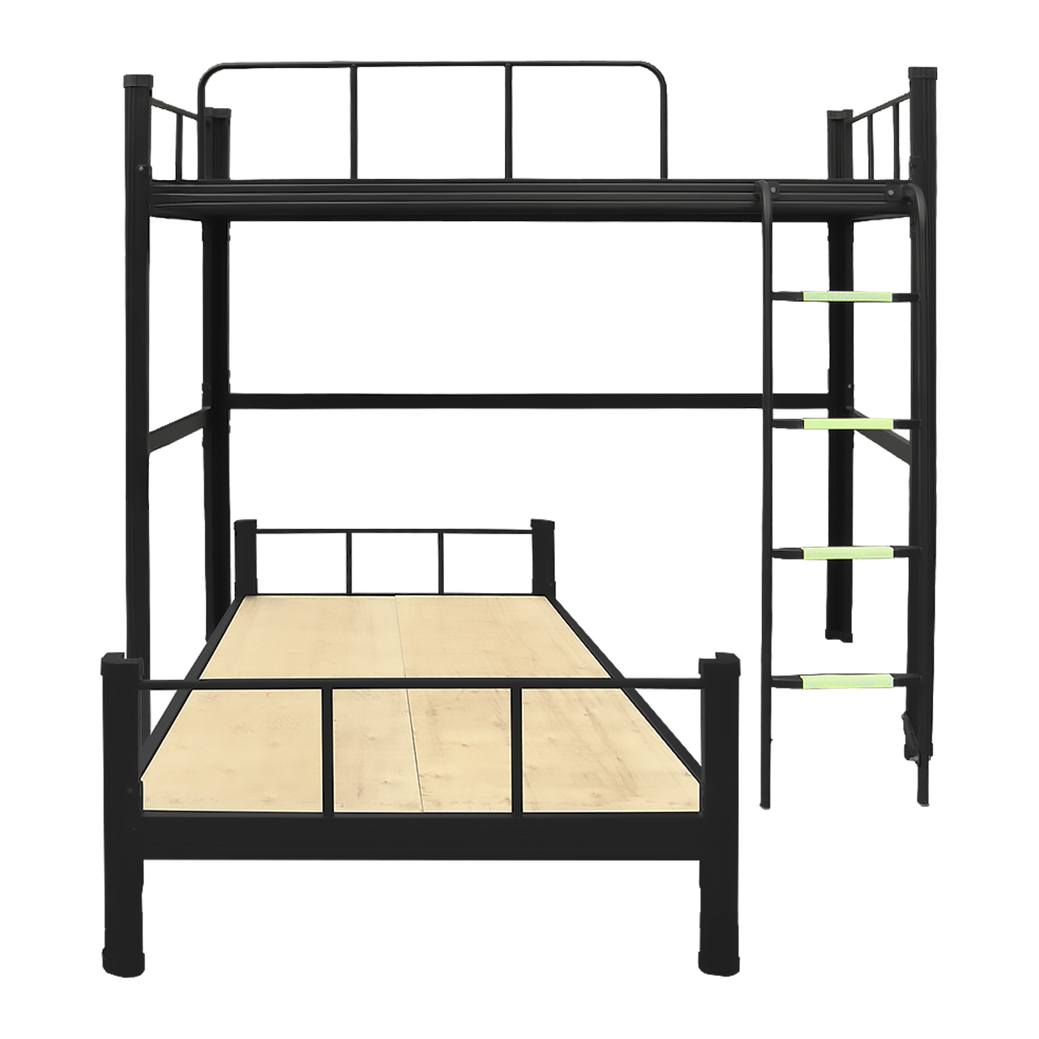 Cama alta + cama baja Strong 1.5 plaza negro-0