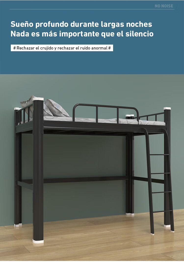 Cama alta Strong 1 plaza negro-3
