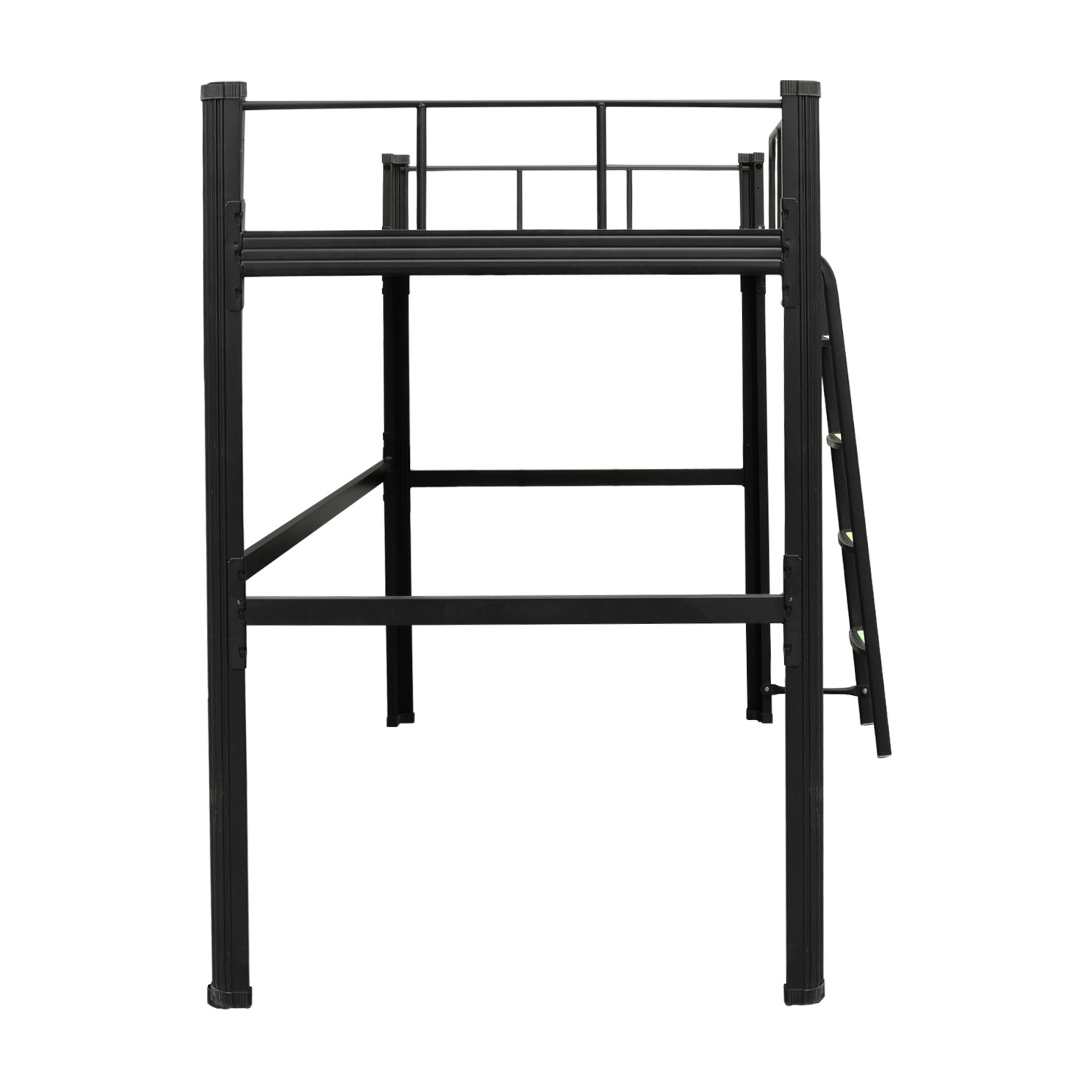 Cama alta + cama baja Strong 1 plaza negro-1