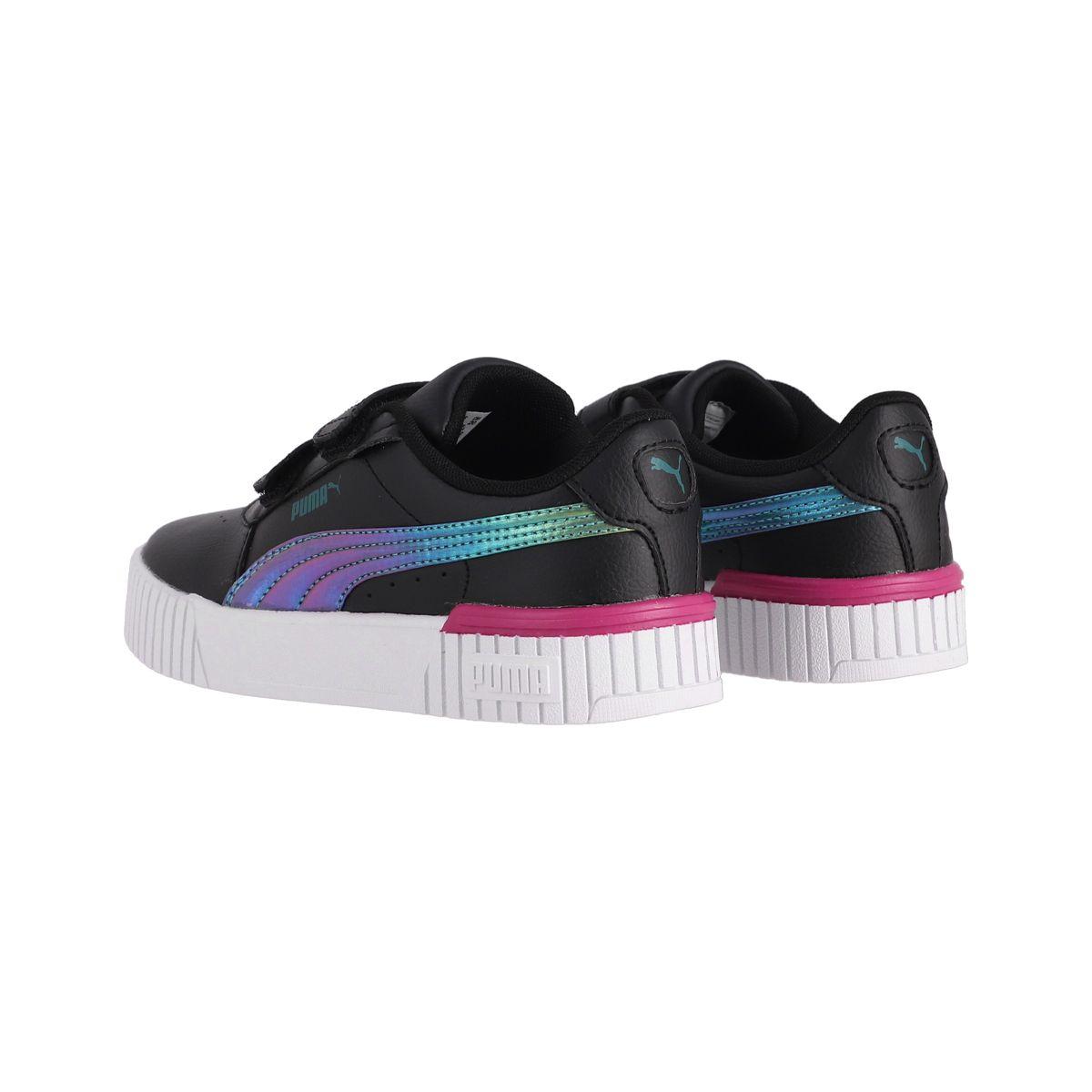 Zapatilla Puma Carina 2.0 Bouncy Sky V Niña Negras/Turquesa-3