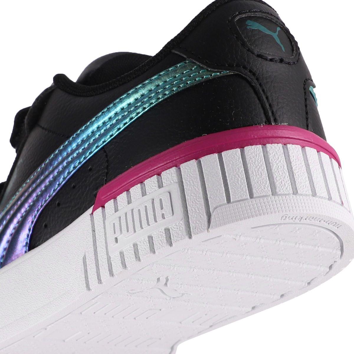 Zapatilla Puma Carina 2.0 Bouncy Sky V Niña Negras/Turquesa-5