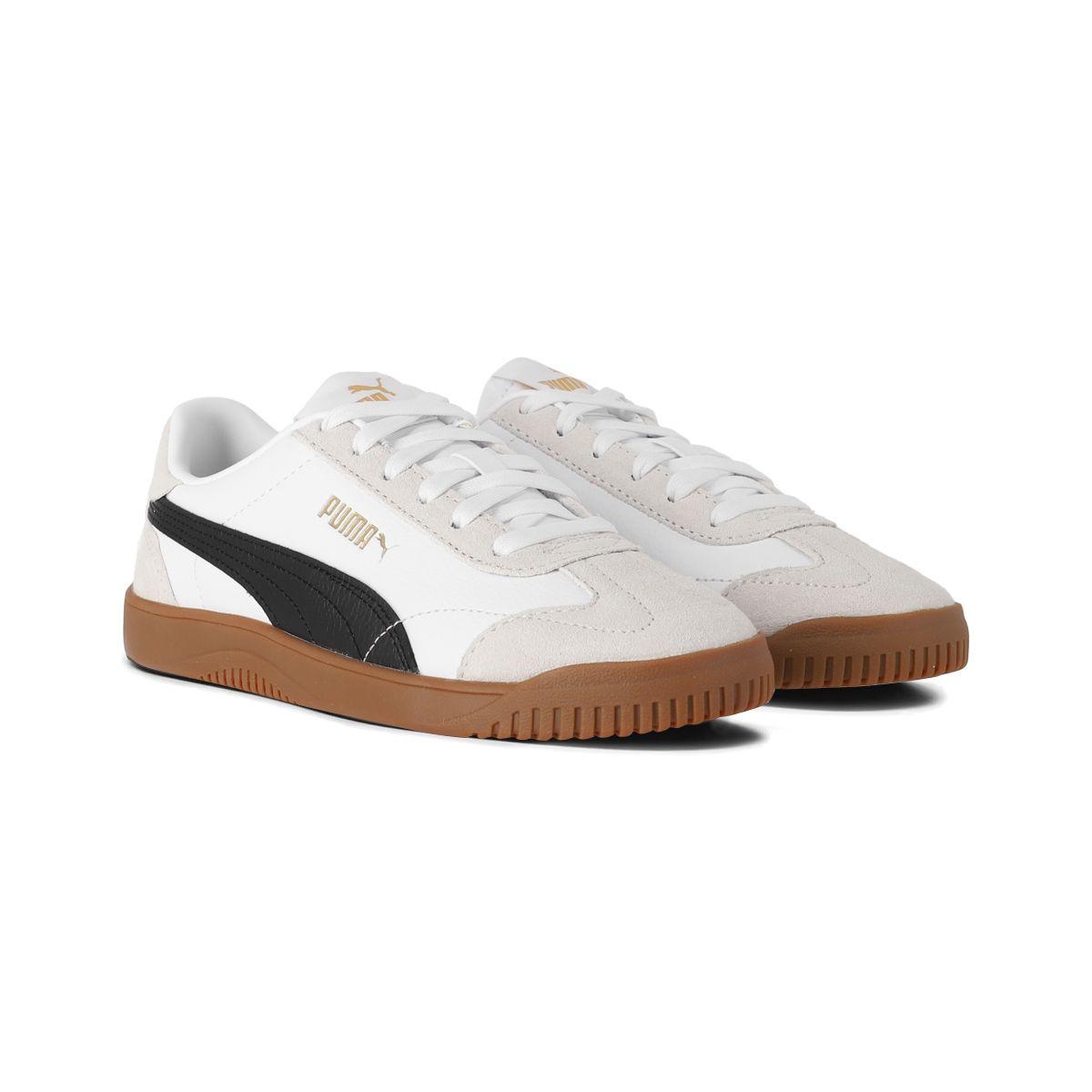 Zapatillas Mujer Club 5v5 Suede Puma Blancas/Negras-1