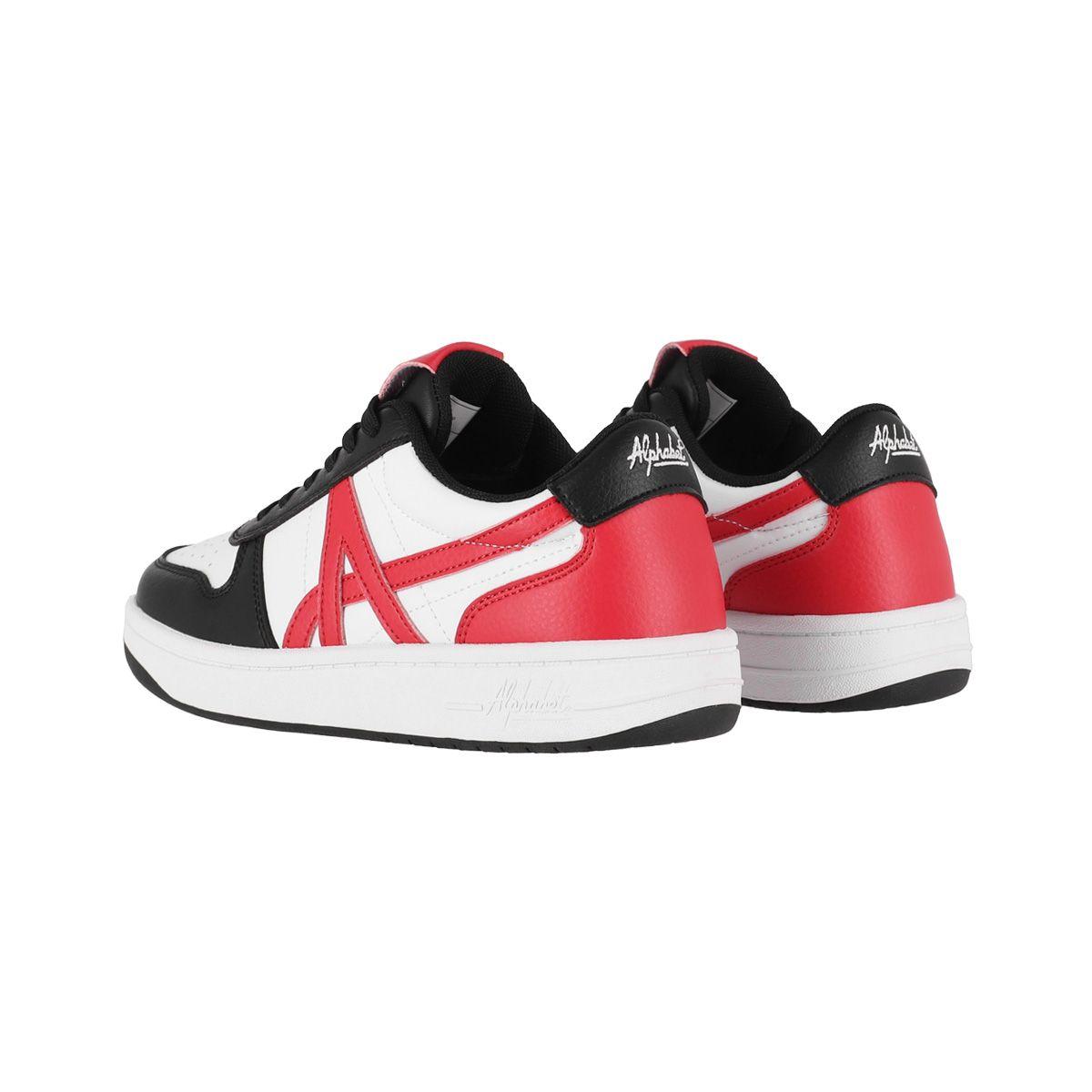 Zapatillas Joven Franklin Alphabet Blancas/Negras/Rojas-3