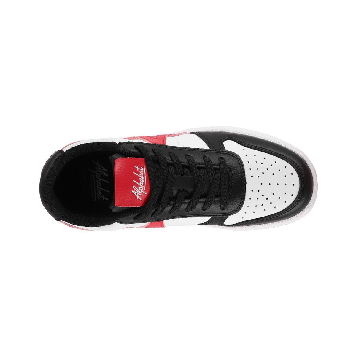 Zapatillas Joven Franklin Alphabet Blancas/Negras/Rojas-4